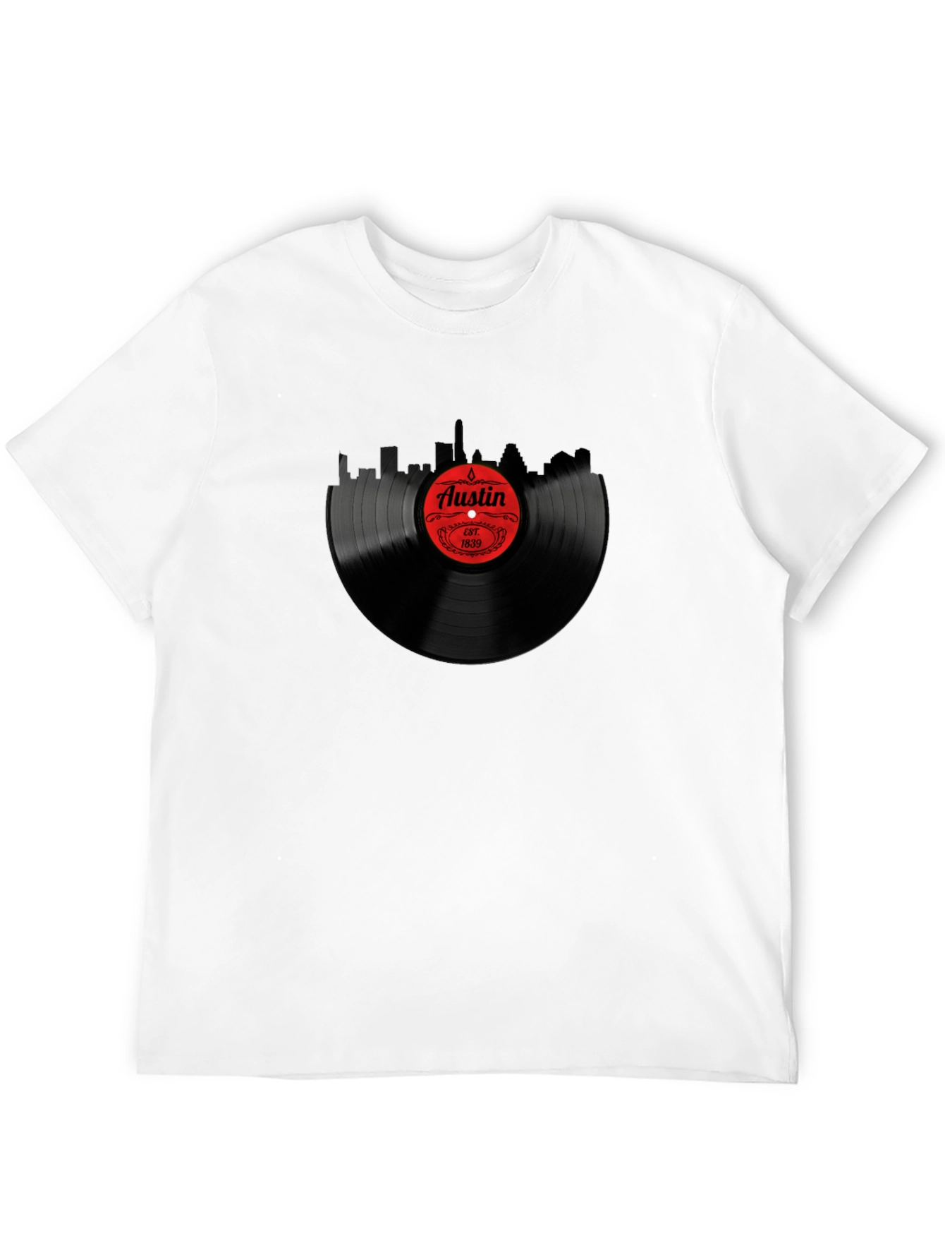 Austin Record Black T-Shirt