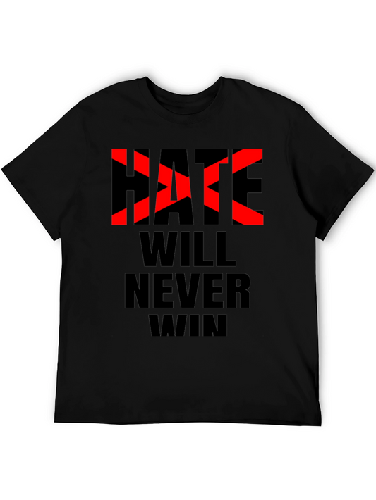 Hate Will Never Win Graphic Tee - Black