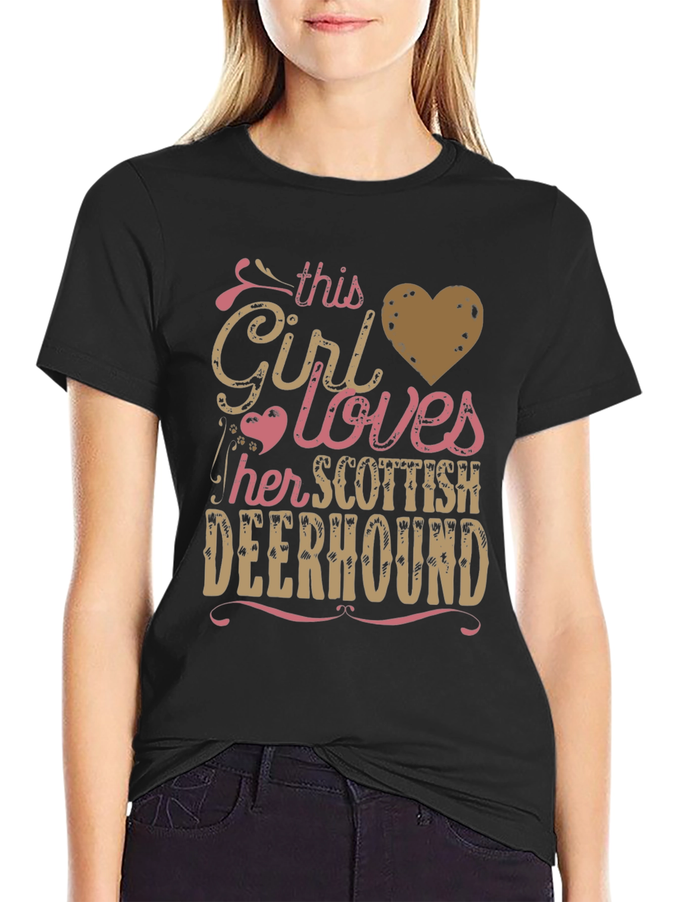 Girl Loves Scottish Deerhound T-Shirt