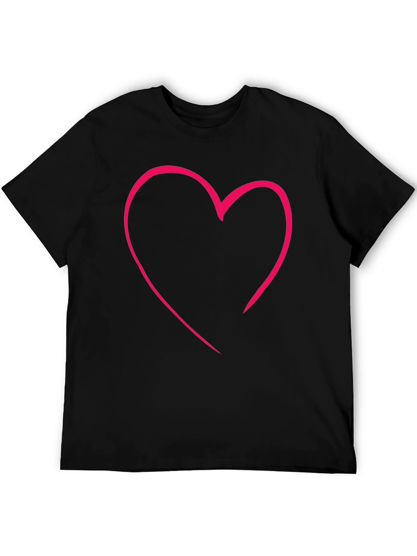 Heart Outline Graphic Tee - Stylish Casual Wear