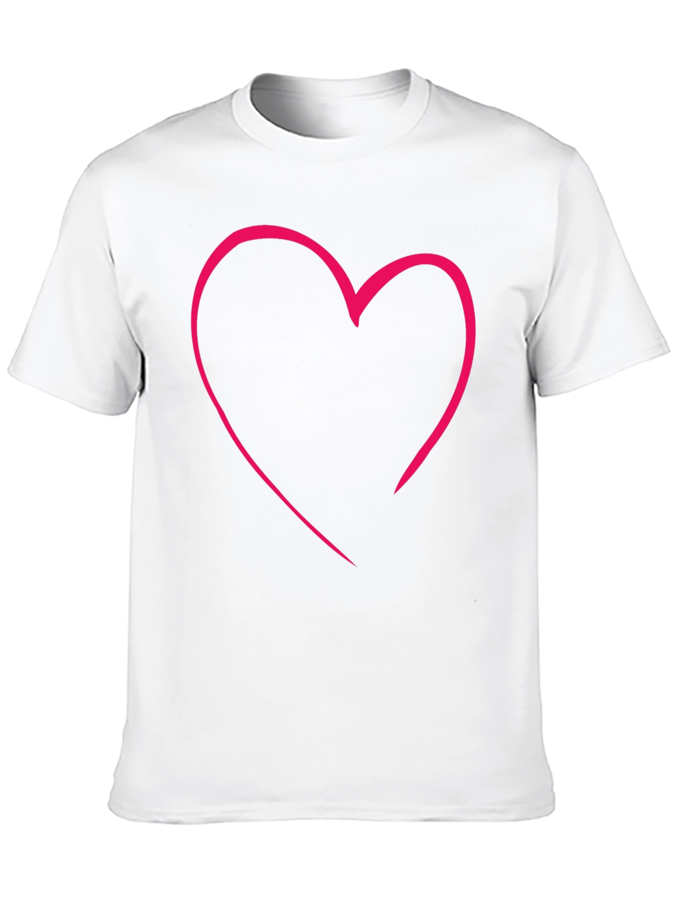 Heart Outline Graphic Tee - Stylish Casual Wear