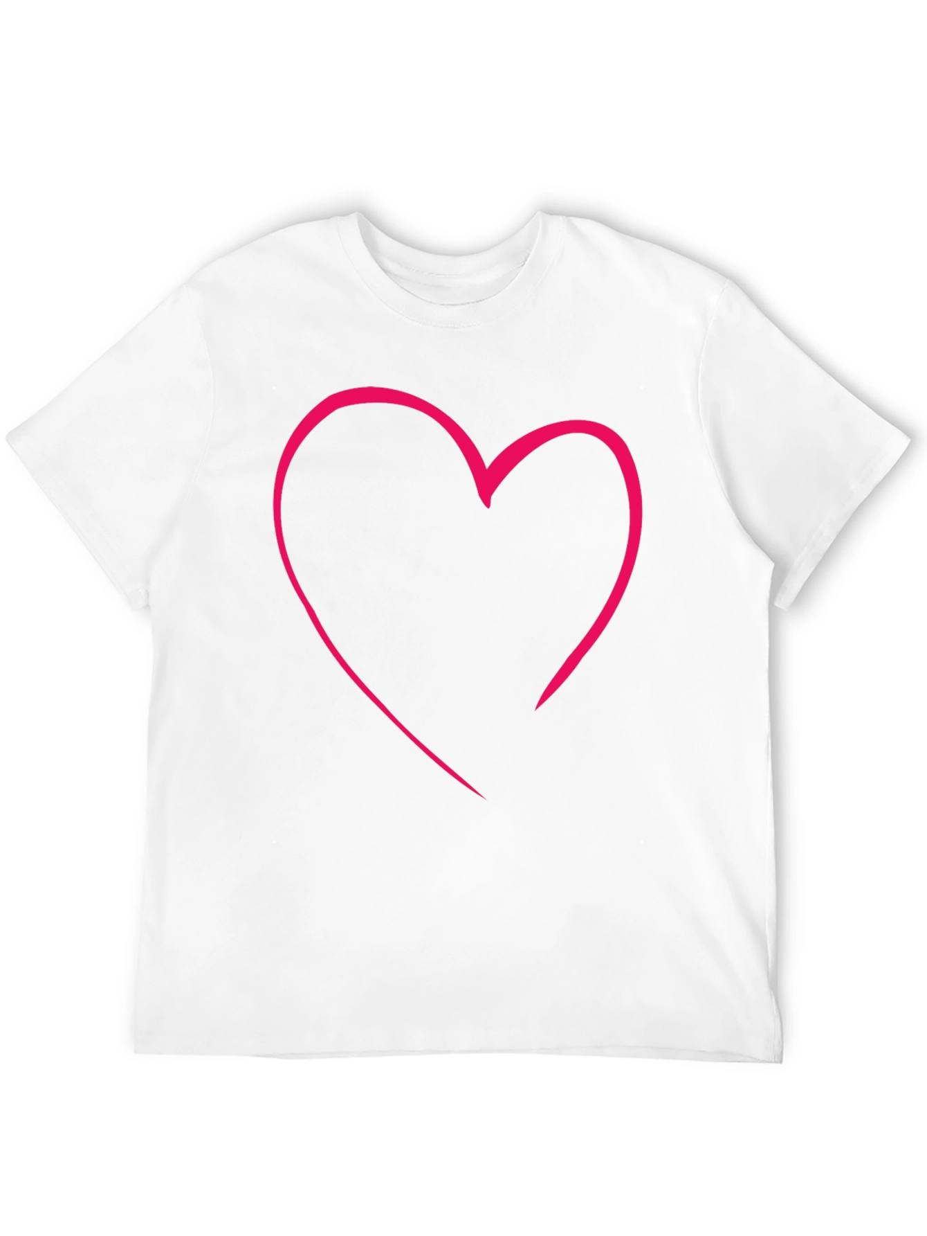 Heart Outline Graphic Tee - Stylish Casual Wear
