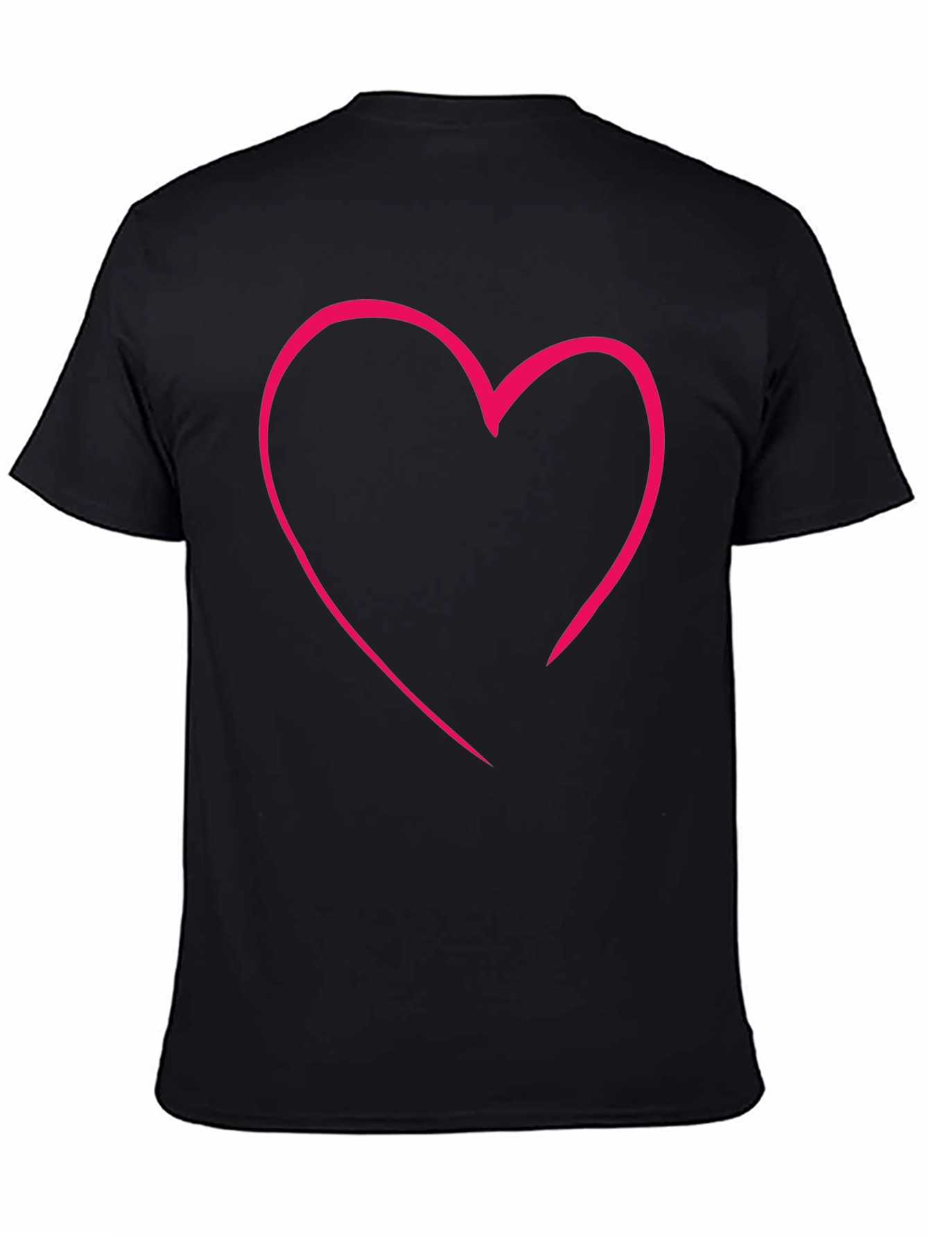 Heart Outline Graphic Tee - Stylish Casual Wear