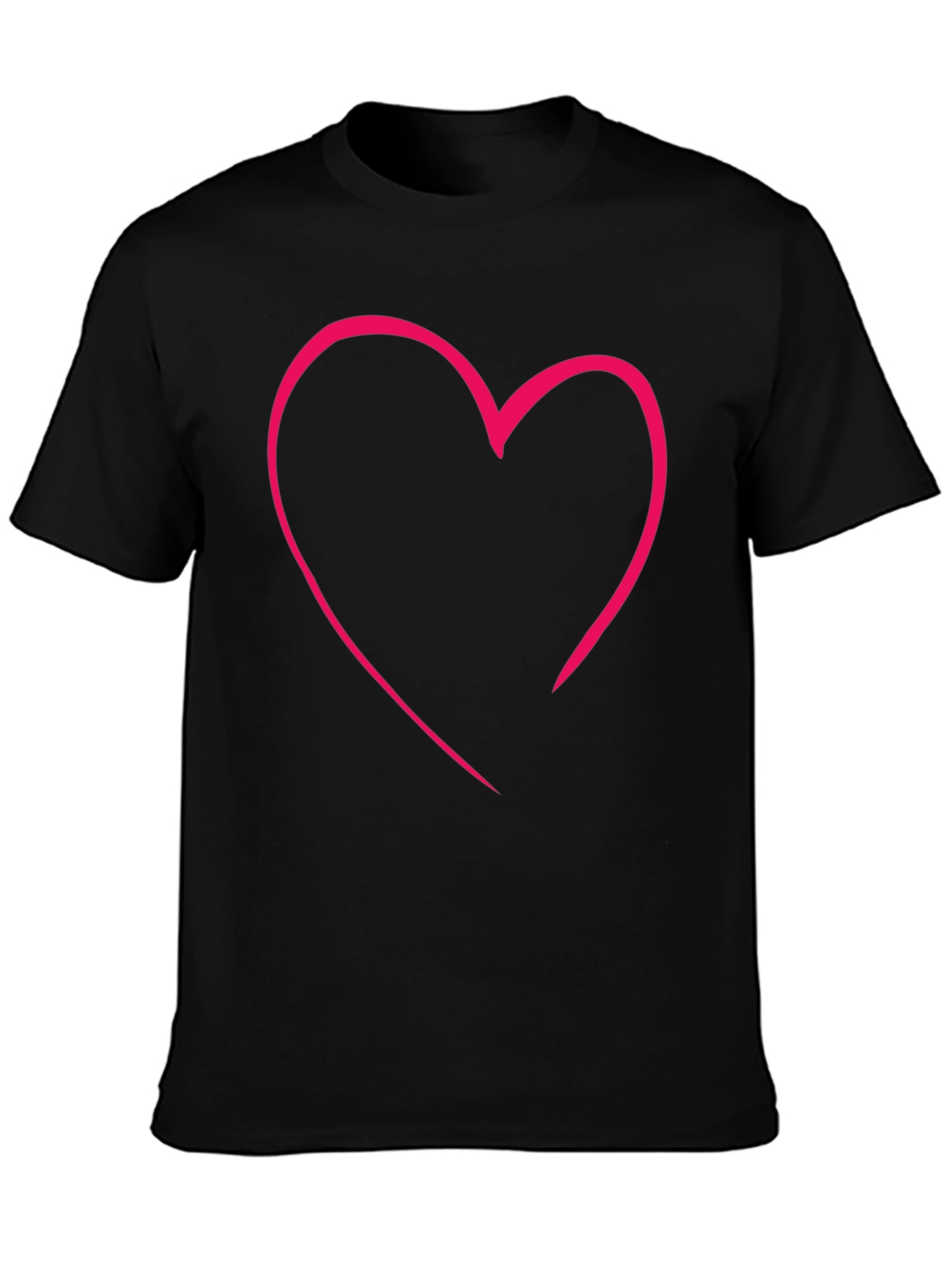 Heart Outline Graphic Tee - Stylish Casual Wear