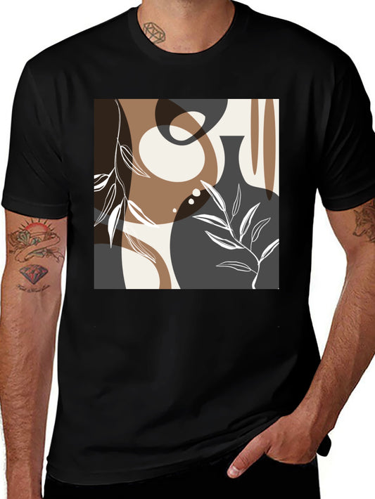 Abstract Vase Graphic Tee - Modern Minimalist Design