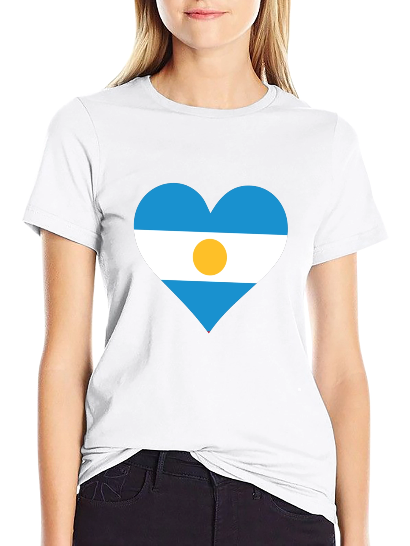 Argentina Heart Flag T-Shirt - Show Your Pride!