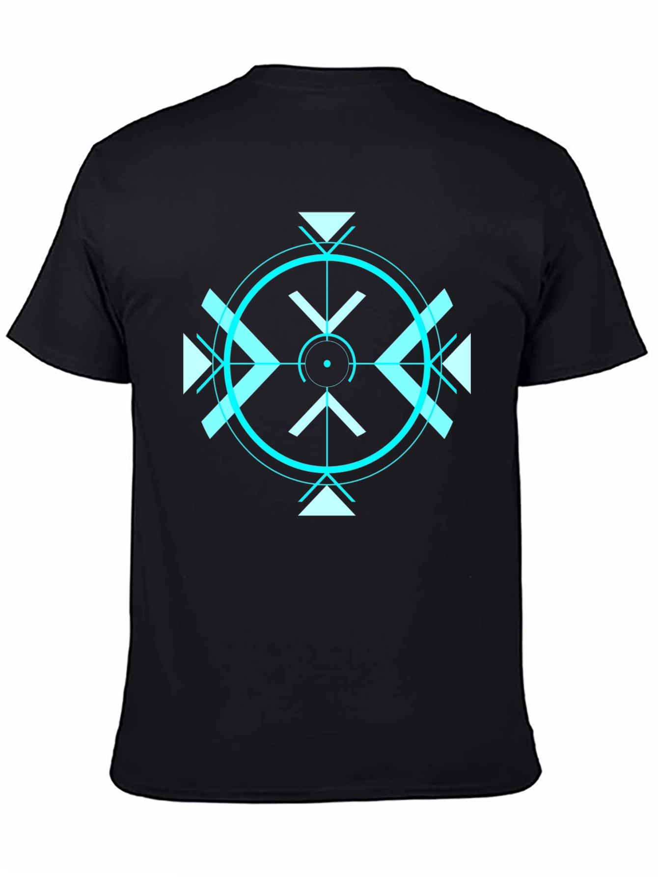Geometric Target Graphic Tee - Black