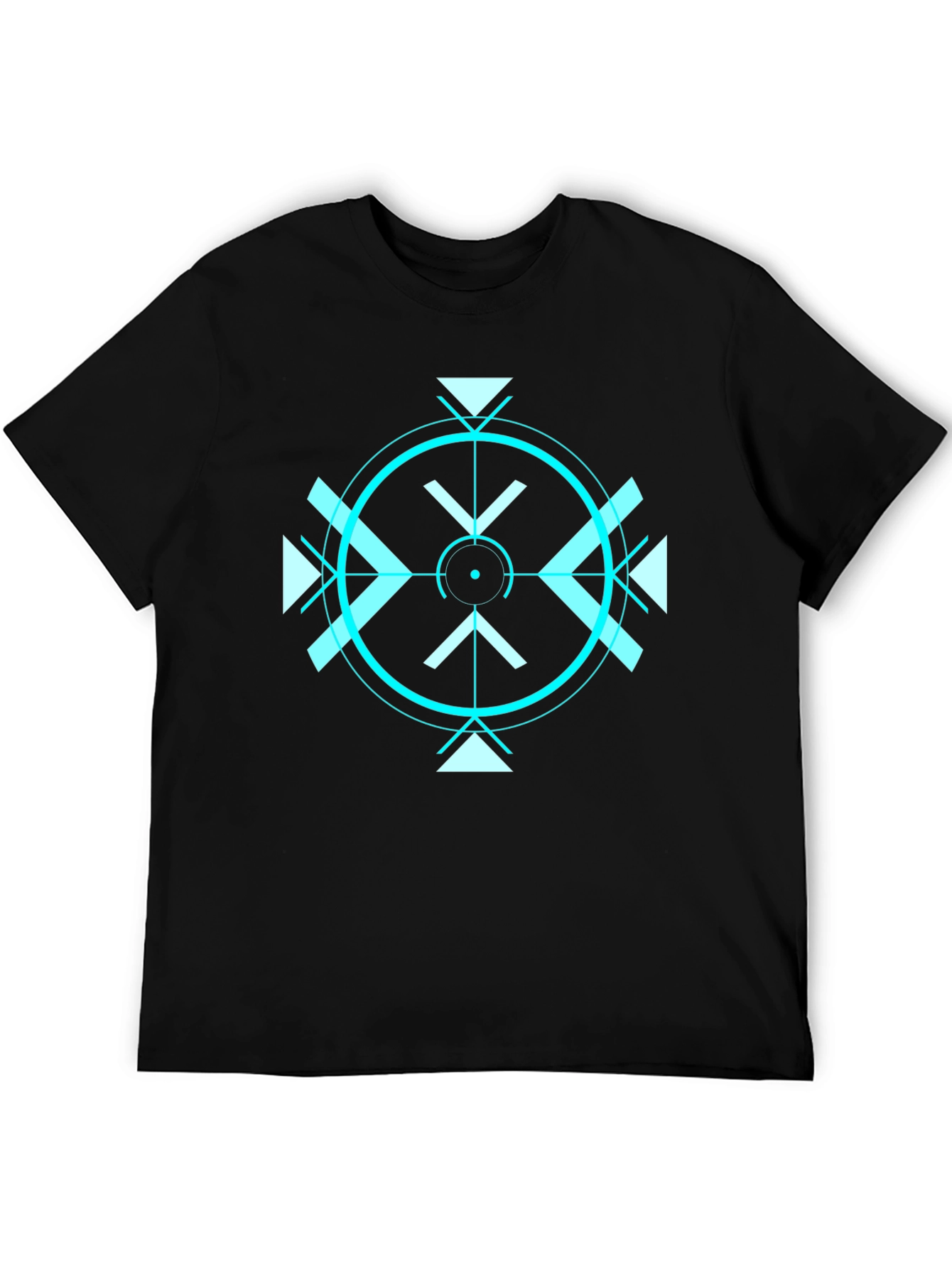 Geometric Target Graphic Tee - Black