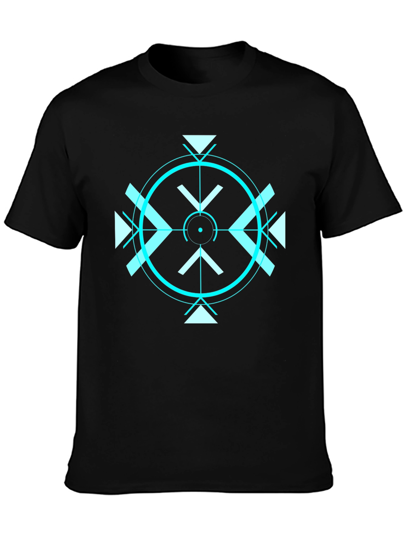 Geometric Target Graphic Tee - Black