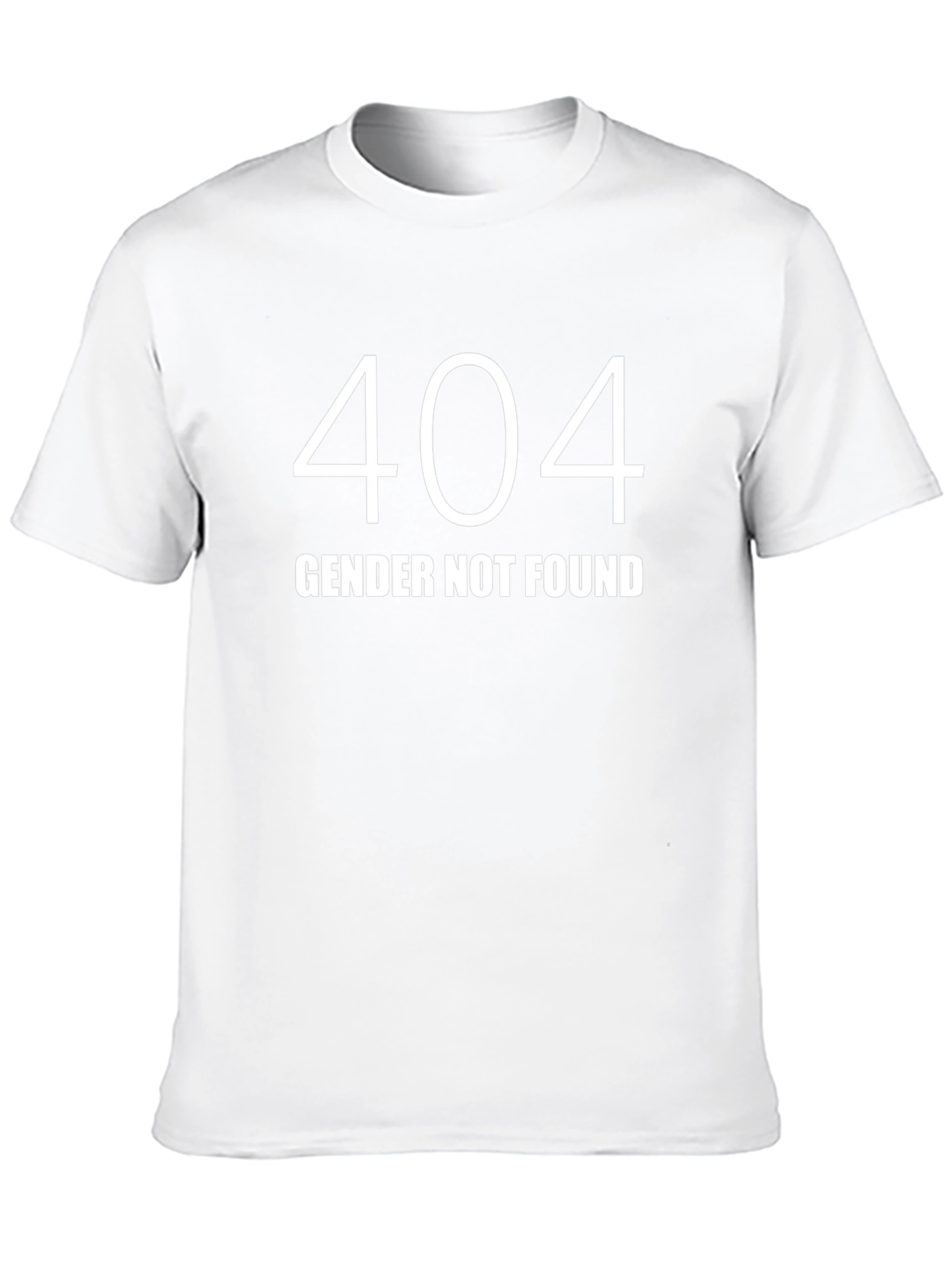 404 Gender Not Found T-Shirt - Black Unisex Tee