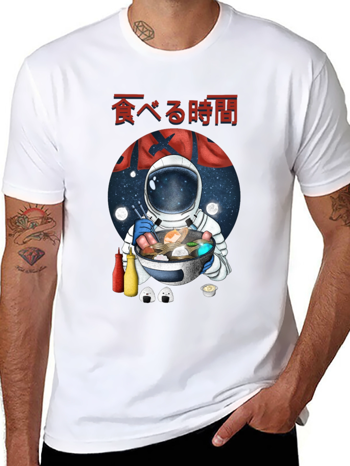 Astronaut Ramen Graphic Tee - Time to Eat!
