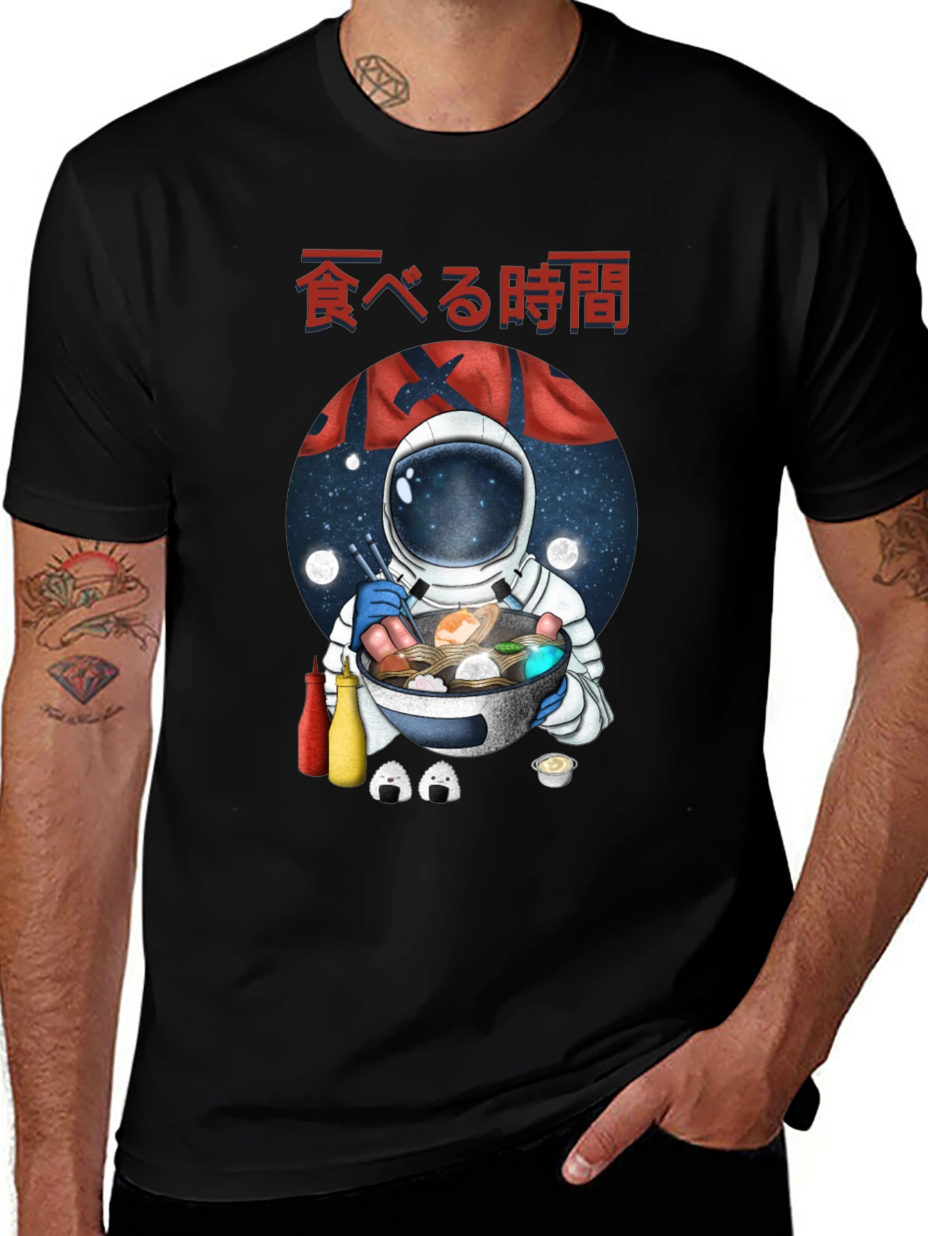 Astronaut Ramen Graphic Tee - Time to Eat!