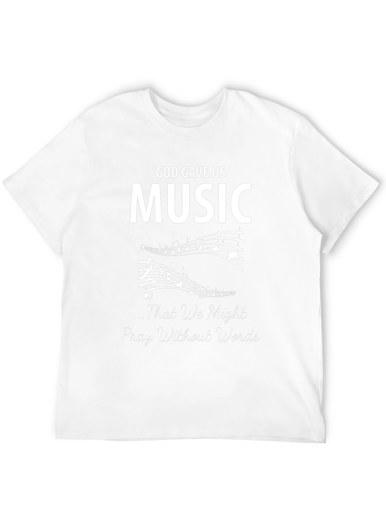 God Gave Us Music Graphic T-Shirt - Black