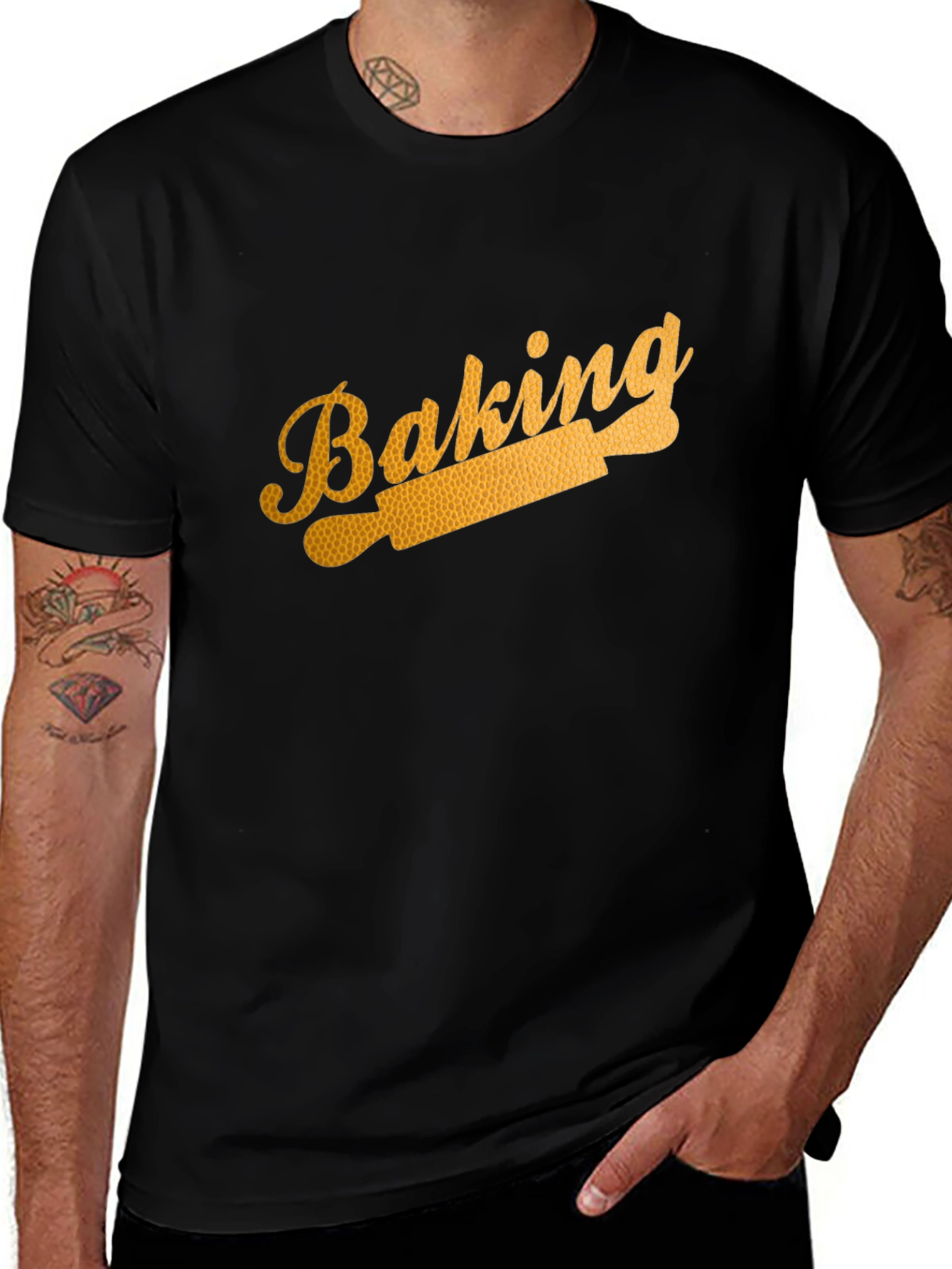 Baking Rolling Pin Graphic Tee - Stylish Bakers Shirt