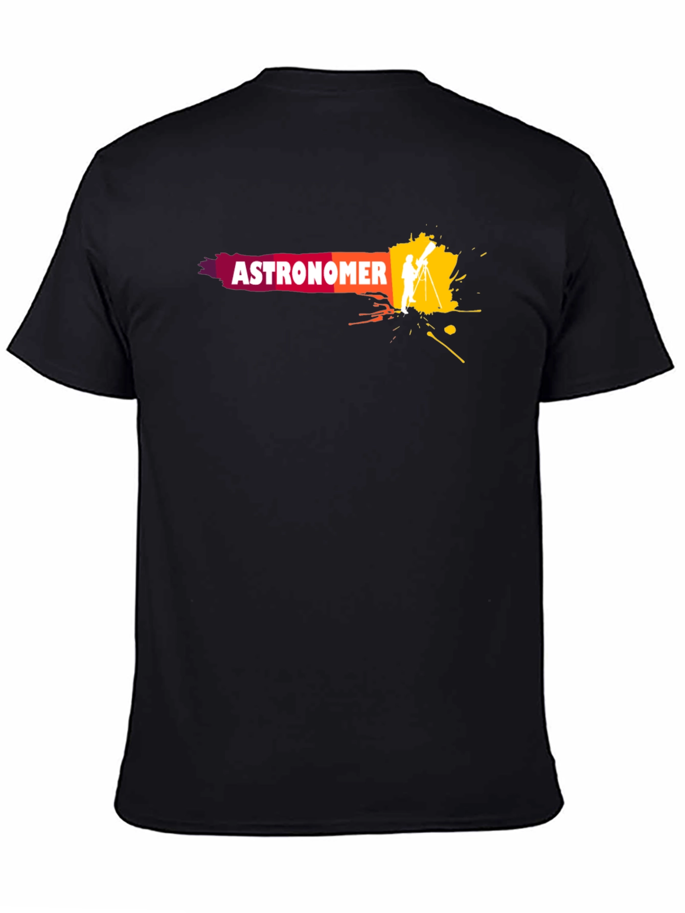 Astronomer Graphic Tee - Telescope & Stars