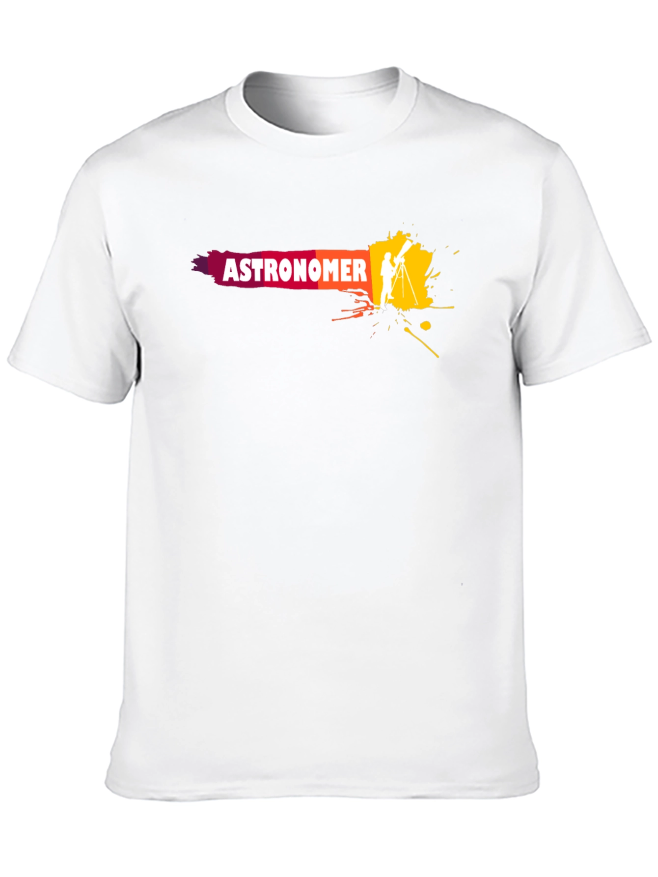 Astronomer Graphic Tee - Telescope & Stars