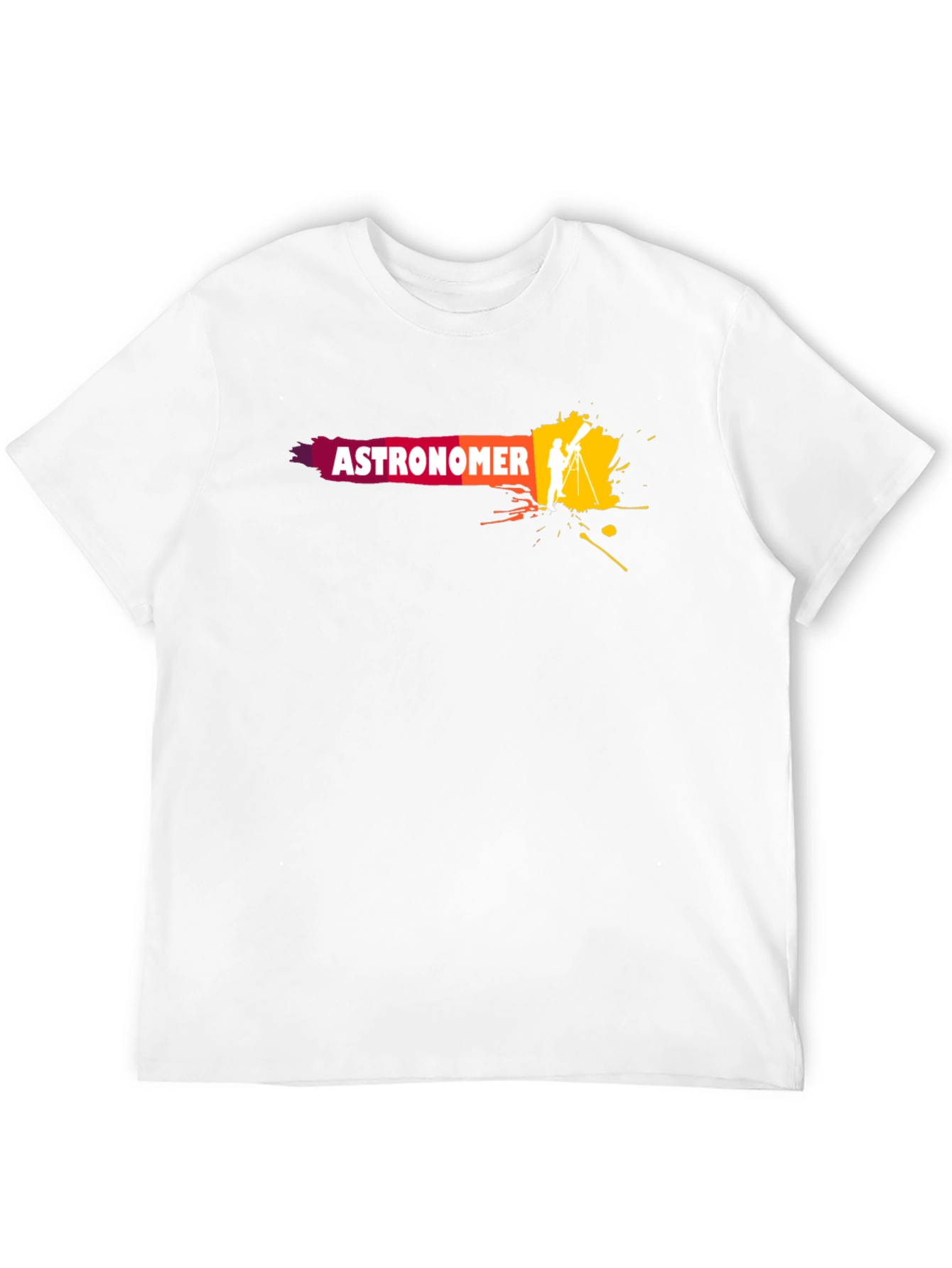 Astronomer Graphic Tee - Telescope & Stars