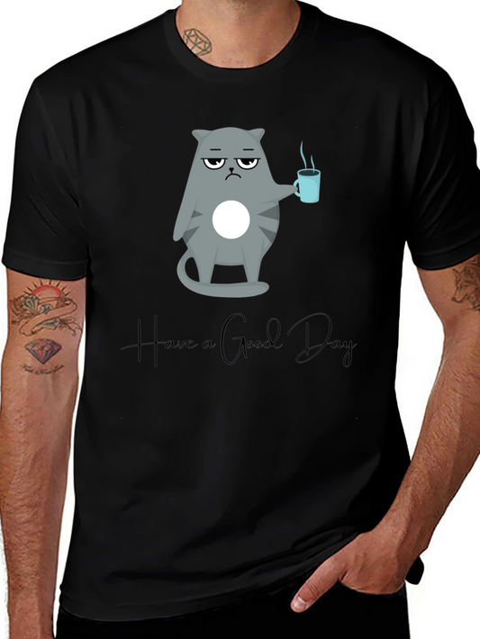 Grumpy Cat Coffee T-Shirt - Have a Good Day