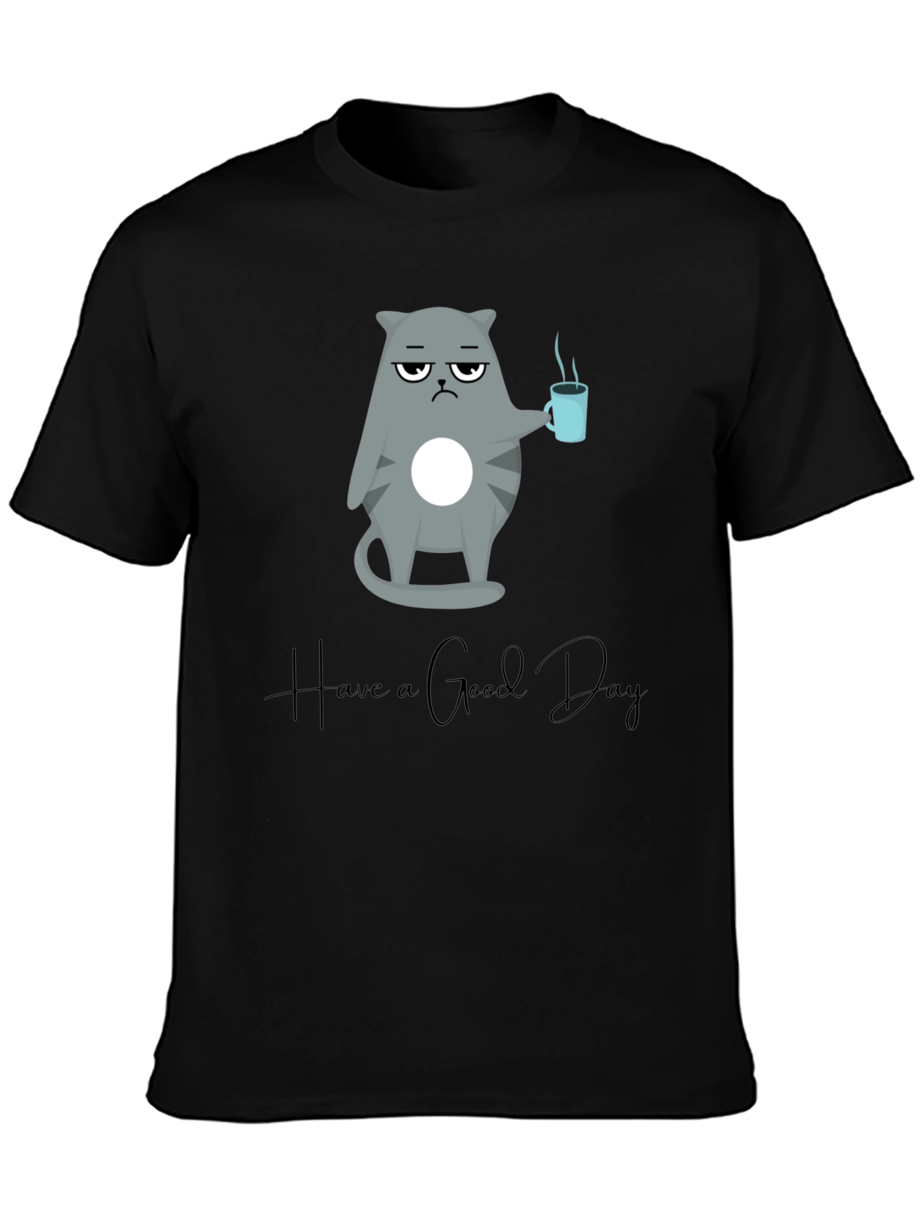 Grumpy Cat Coffee T-Shirt - Have a Good Day