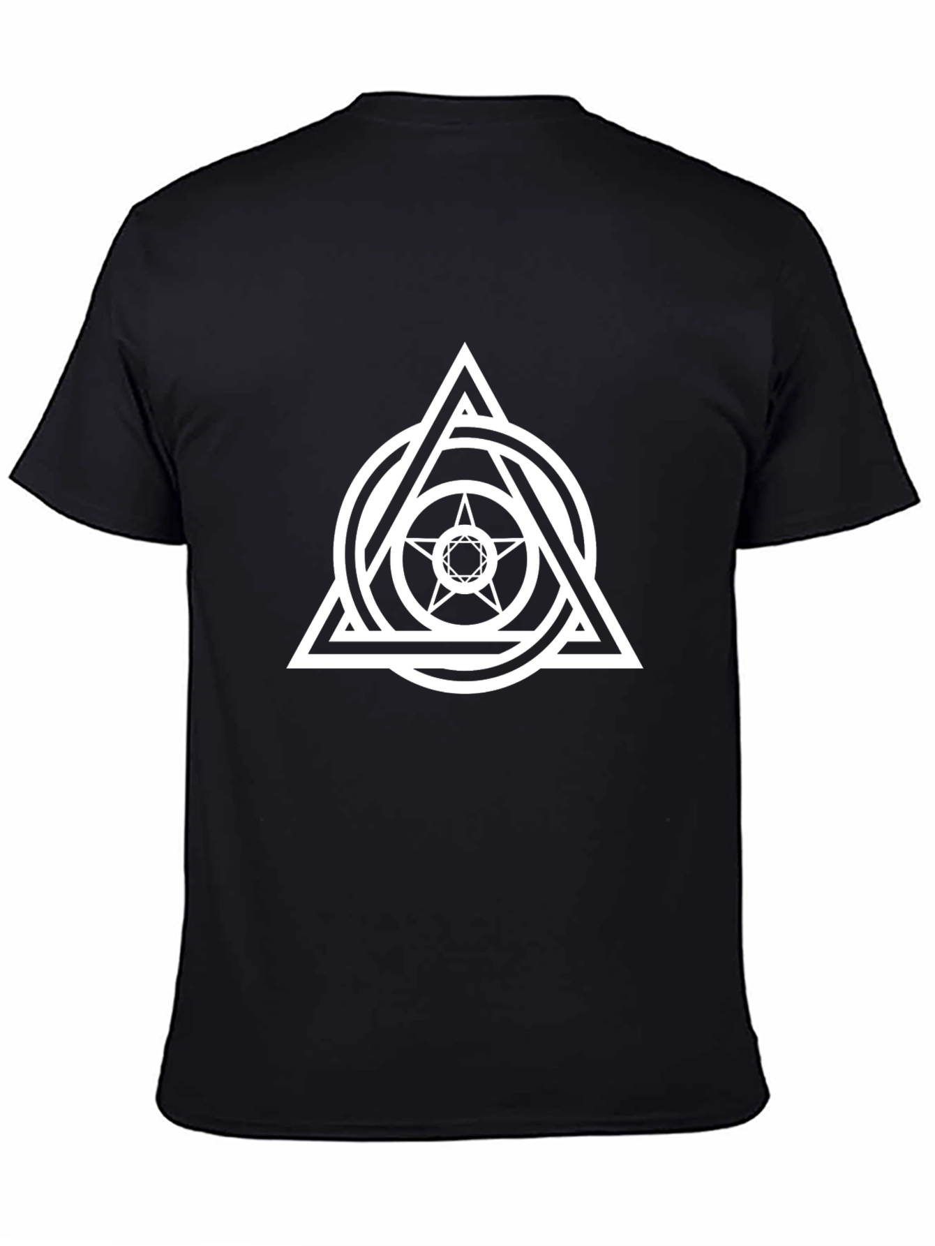 Geometric Star T-Shirt - Black Graphic Tee