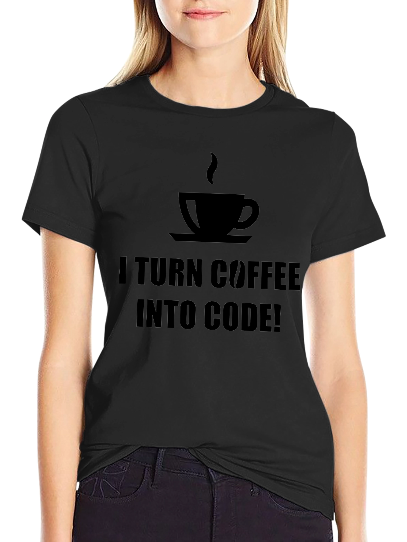 Coffee to Code Black T-Shirt - Programmer Gift