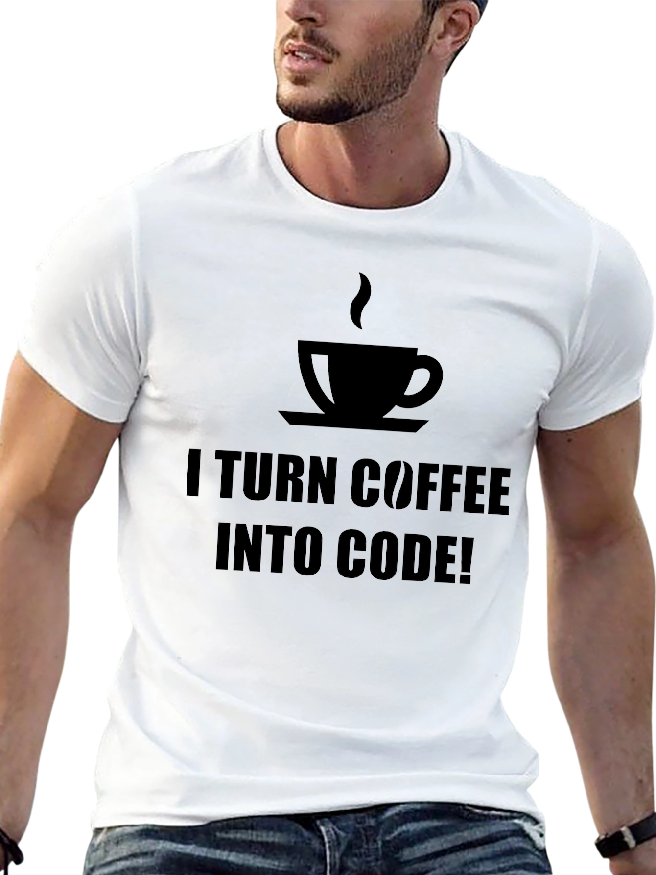 Coffee to Code Black T-Shirt - Programmer Gift