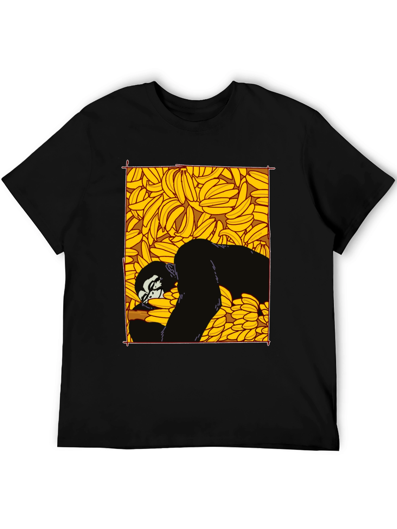 Banana Gorilla Graphic Tee - Unique Black T-Shirt