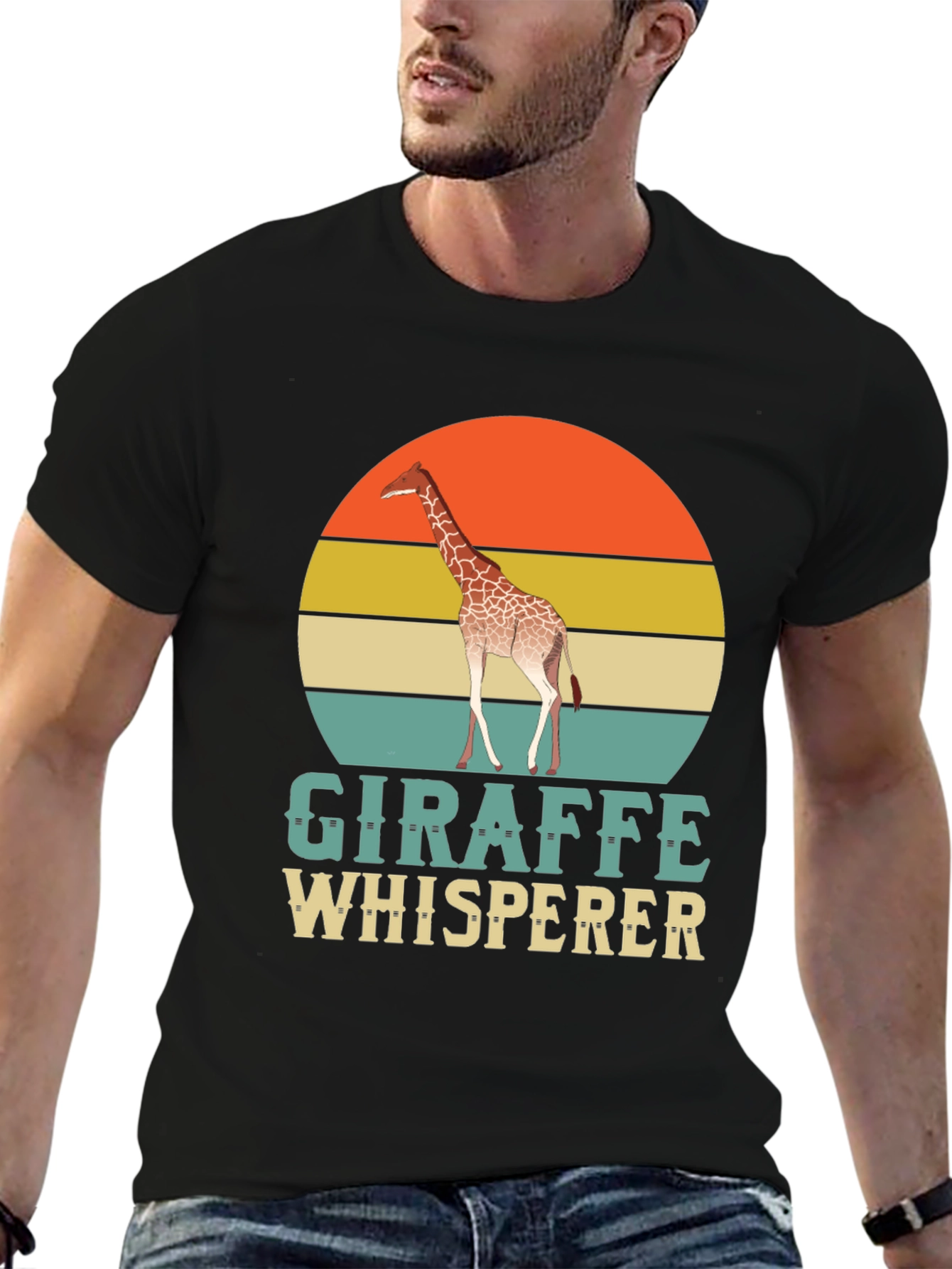 Giraffe Whisperer T-Shirt - Retro Style Animal Lover Tee
