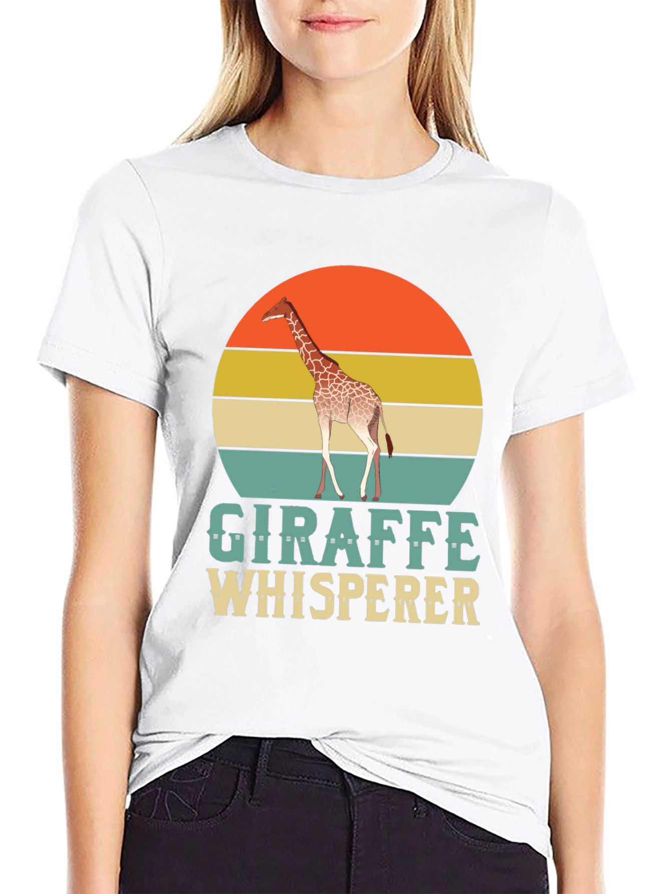Giraffe Whisperer T-Shirt - Retro Style Animal Lover Tee