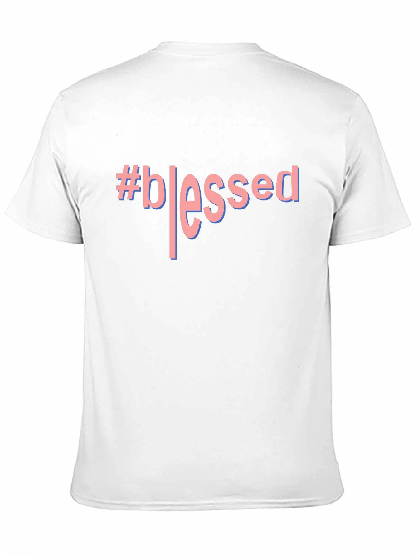 #Blessed Graphic T-Shirt - Black Crew Neck Tee