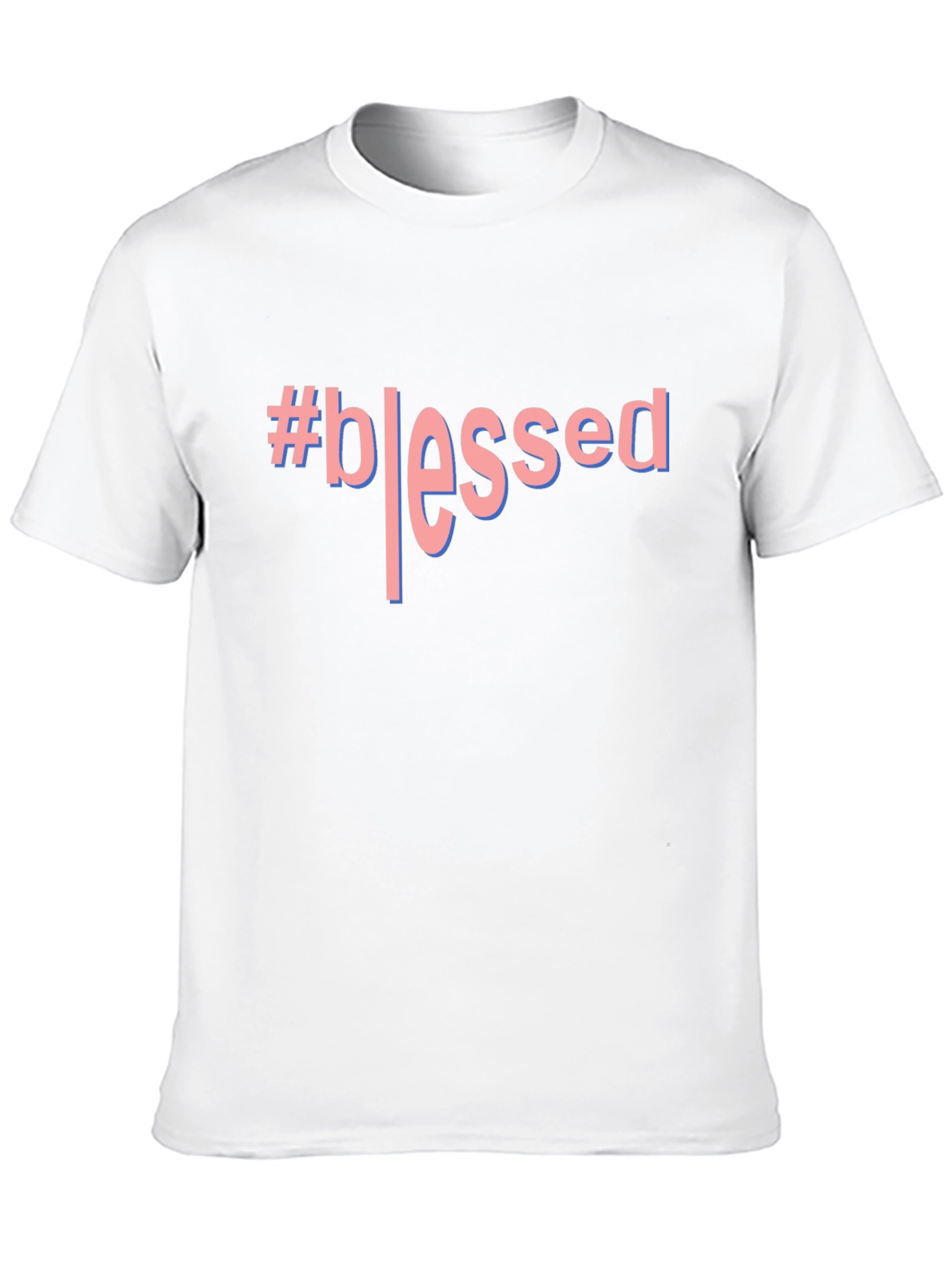 #Blessed Graphic T-Shirt - Black Crew Neck Tee