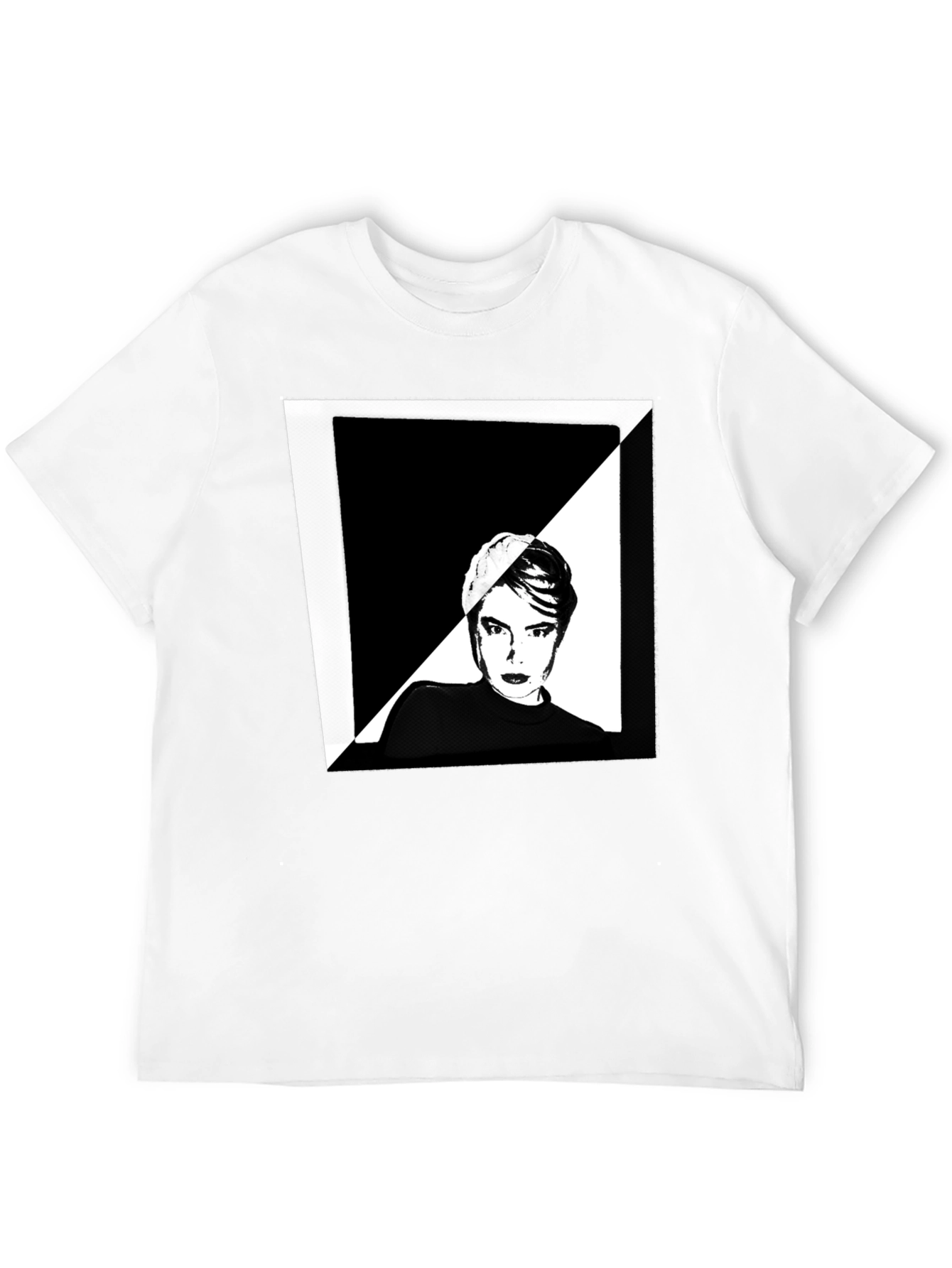 Abstract Portrait Graphic Tee - Black