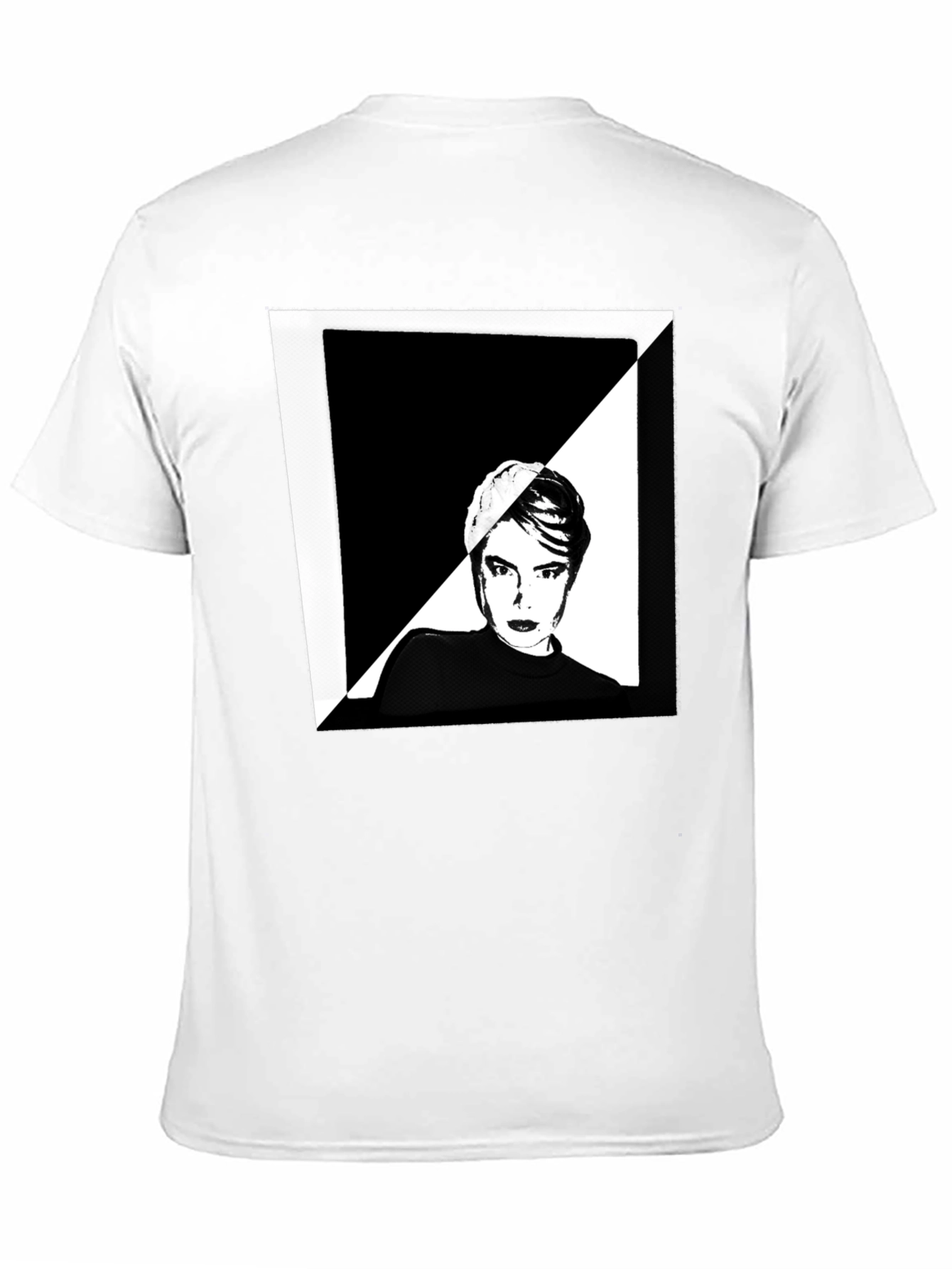 Abstract Portrait Graphic Tee - Black