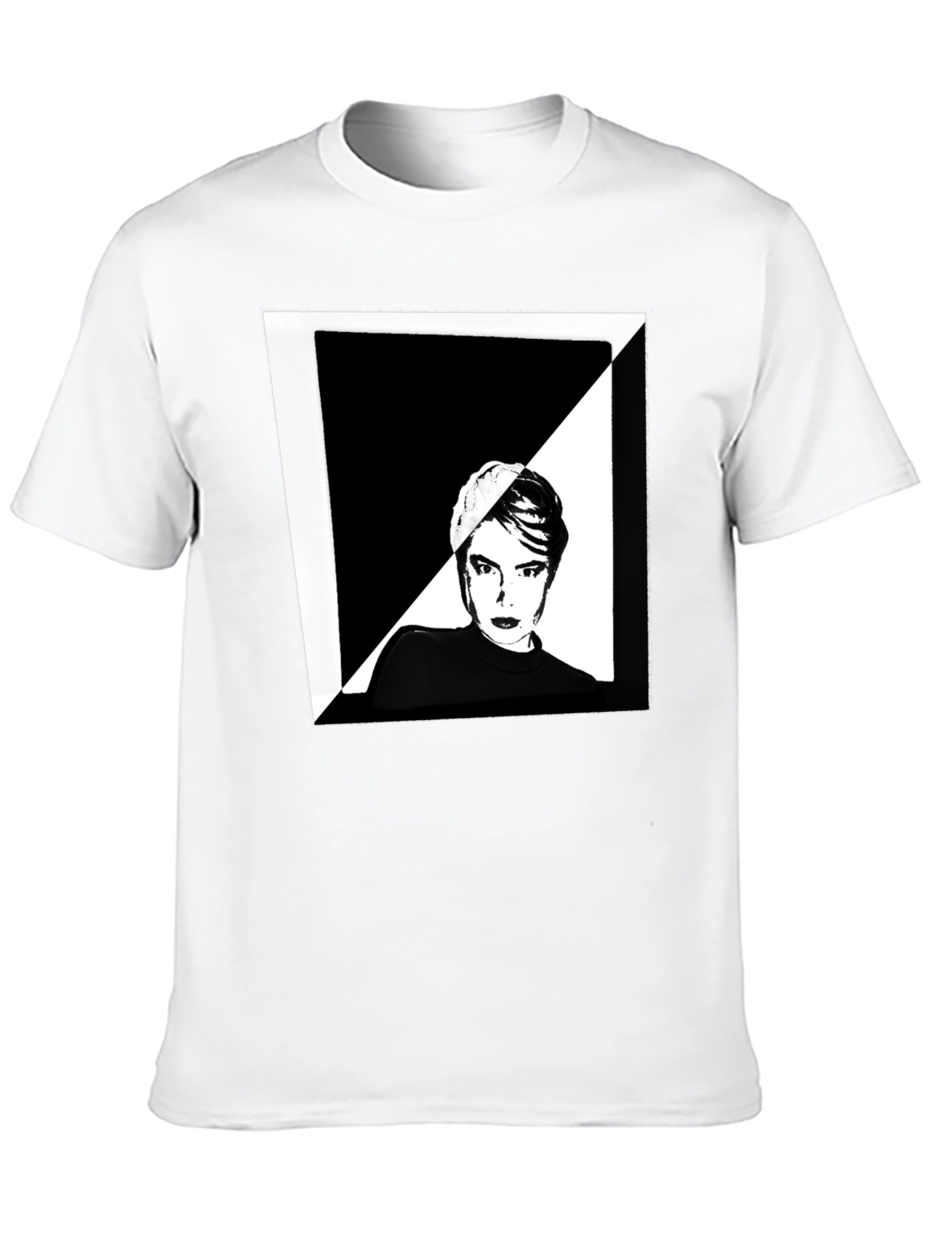 Abstract Portrait Graphic Tee - Black