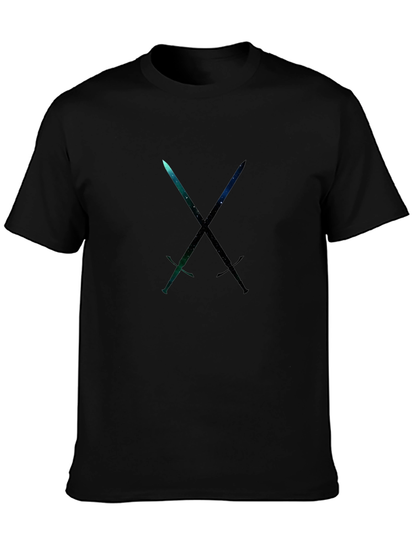 Galaxy Sword Crossed T-Shirt - Sci-Fi Style