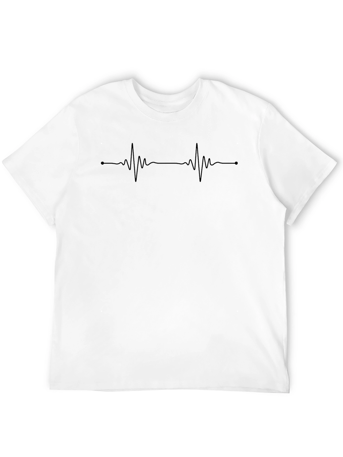 Heartbeat Graphic Tee - Classic Black Crew Neck