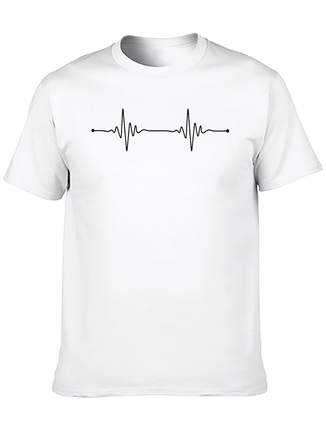 Heartbeat Graphic Tee - Classic Black Crew Neck
