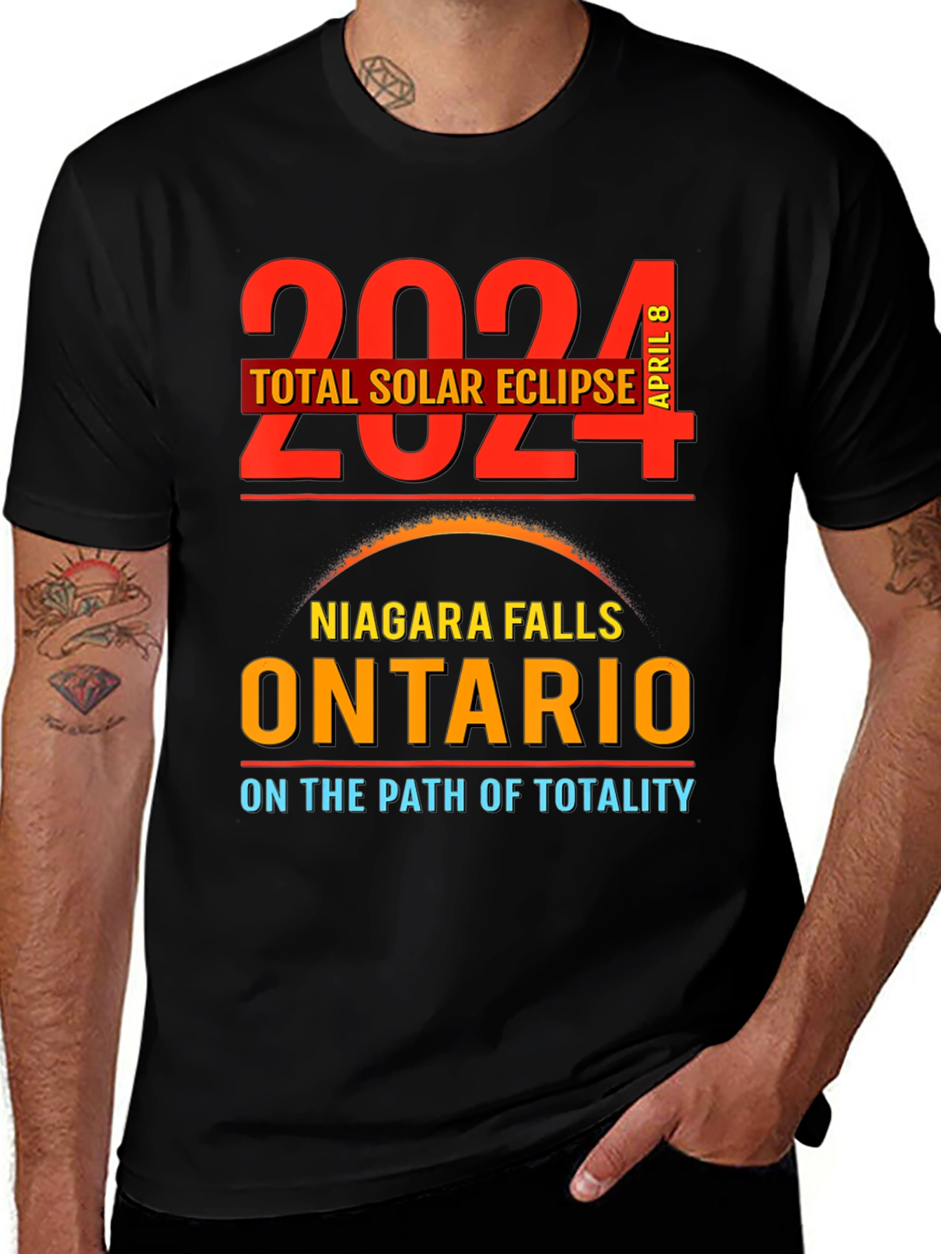2024 Total Solar Eclipse T-Shirt Niagara Falls Ontario