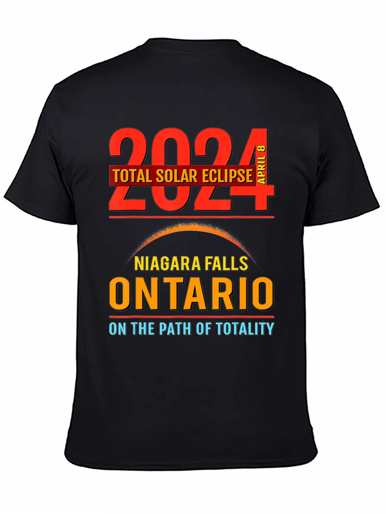 2024 Total Solar Eclipse T-Shirt Niagara Falls Ontario