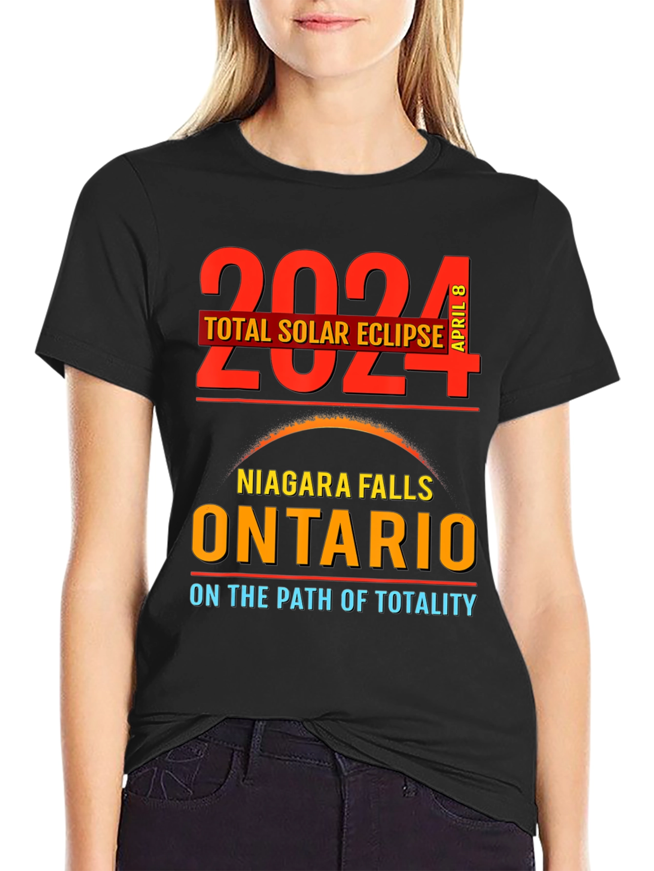 2024 Total Solar Eclipse T-Shirt Niagara Falls Ontario