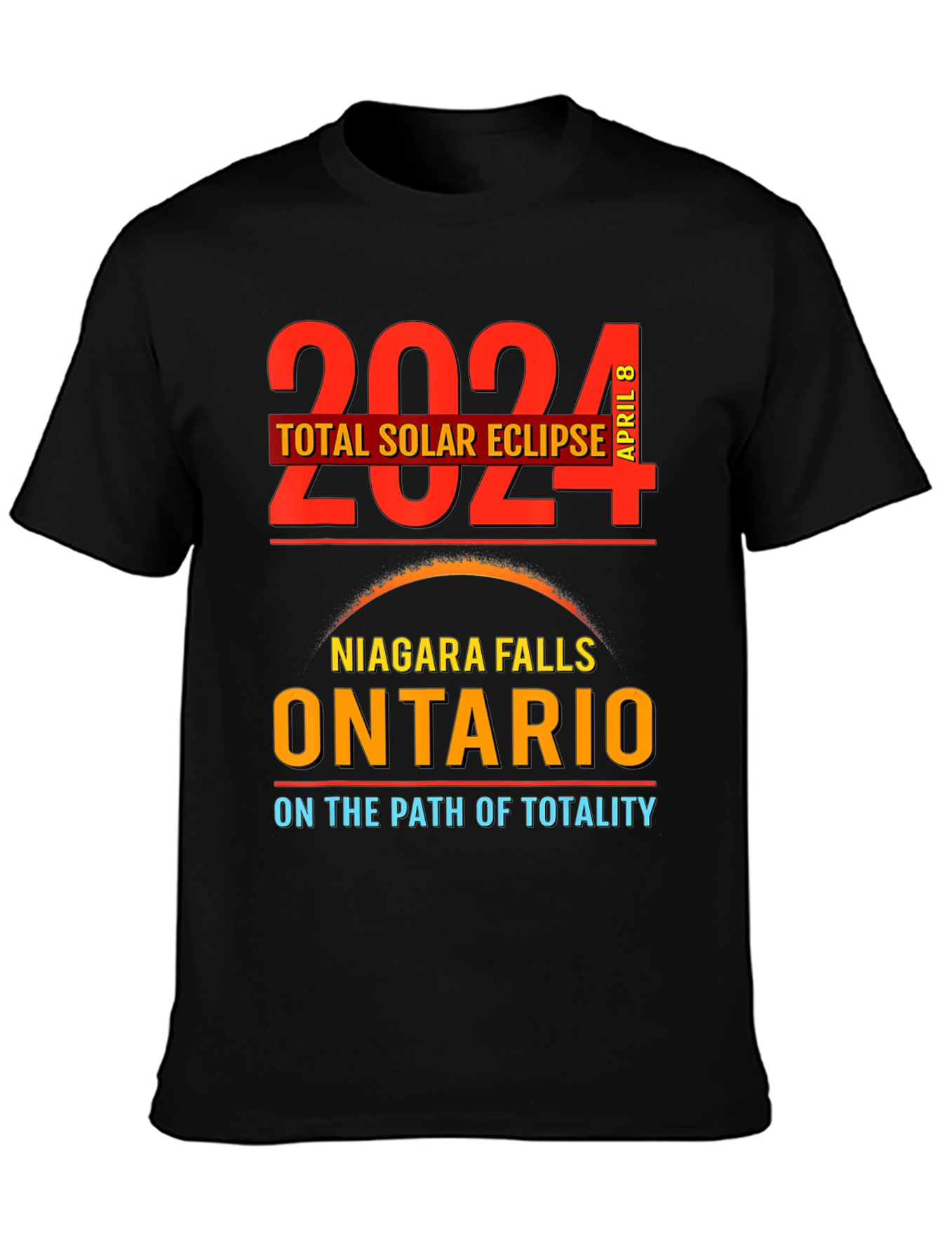 2024 Total Solar Eclipse T-Shirt Niagara Falls Ontario