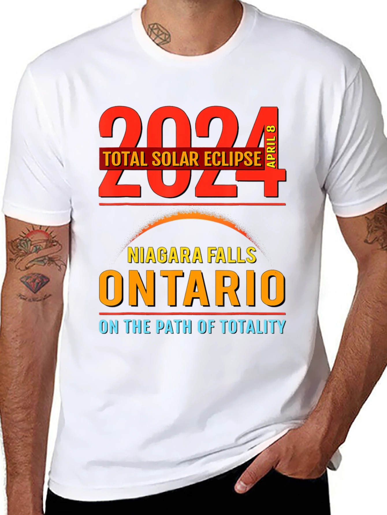 2024 Total Solar Eclipse T-Shirt Niagara Falls Ontario