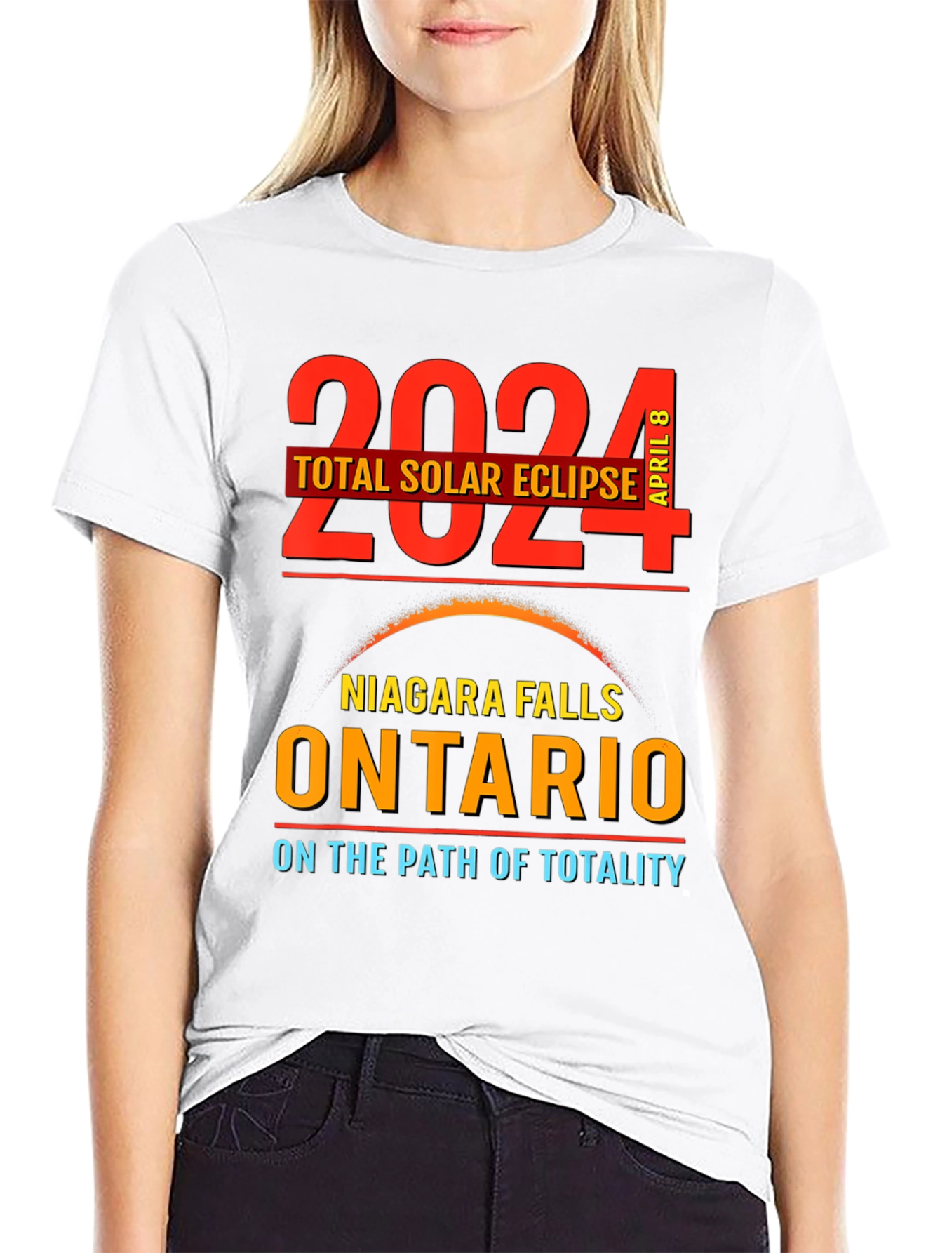 2024 Total Solar Eclipse T-Shirt Niagara Falls Ontario