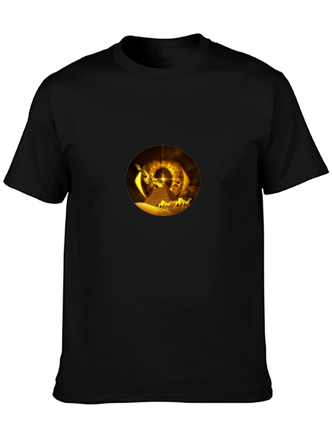 Golden Eye Pyramid Black T-Shirt