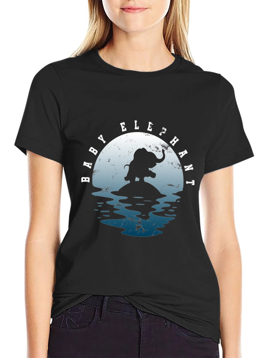 Baby Elephant Graphic Tee - Cute Animal Shirt