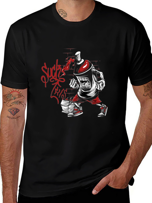 Graffiti Spray Can Cartoon T-Shirt