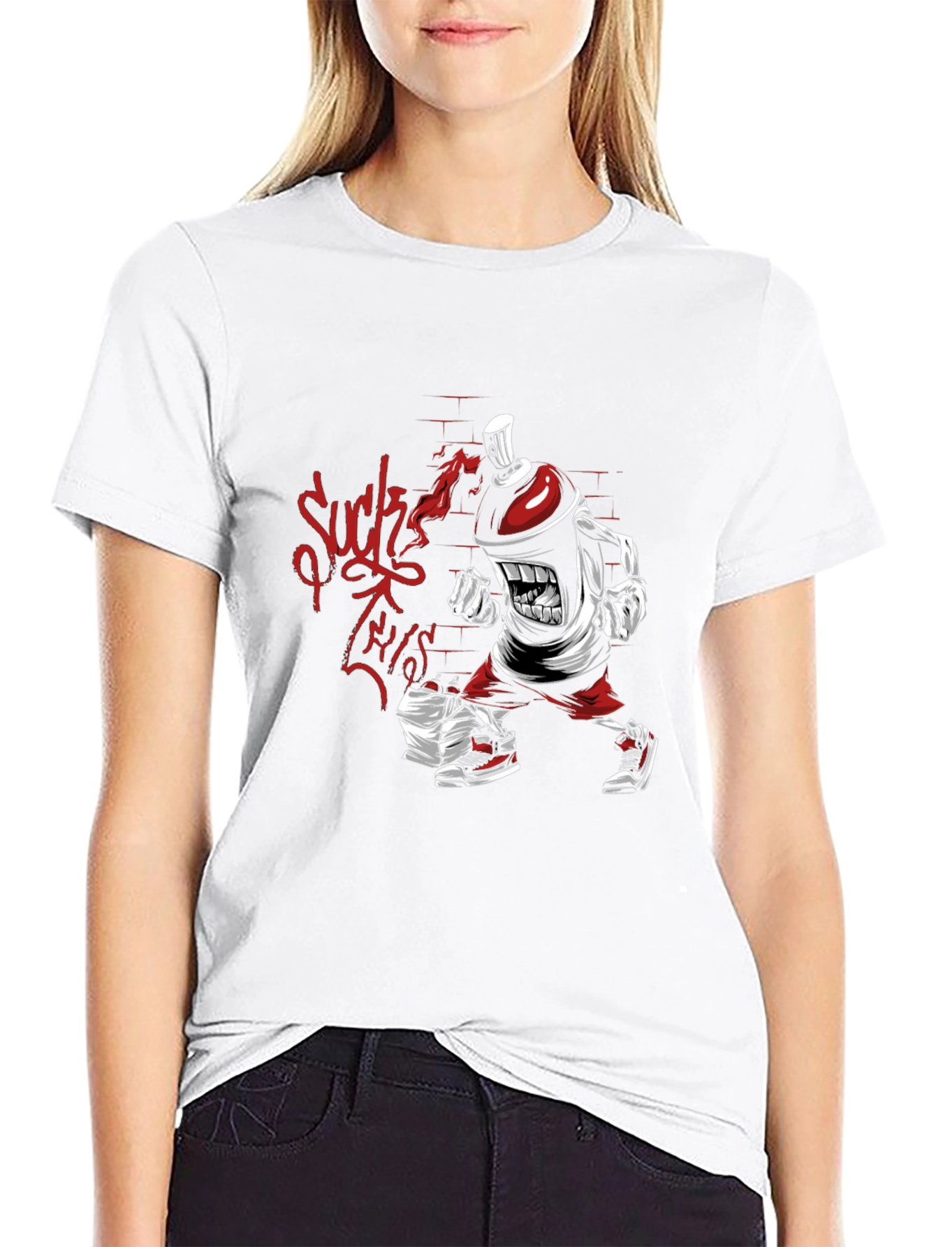 Graffiti Spray Can Cartoon T-Shirt