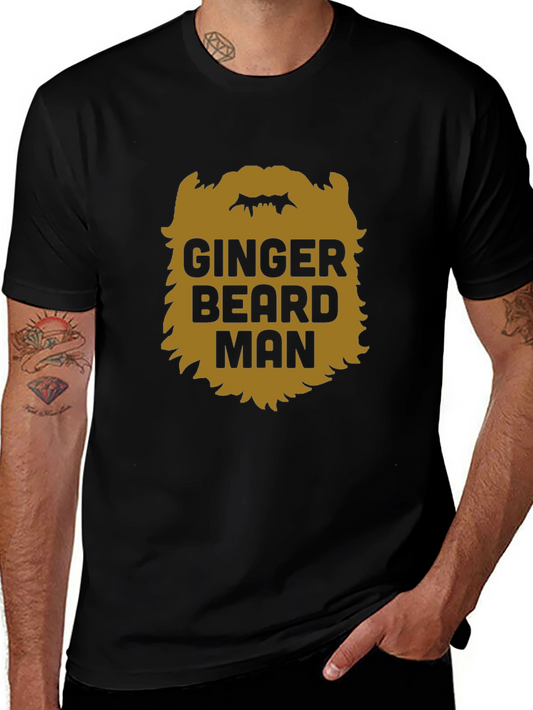 Ginger Beard Man Black T-Shirt