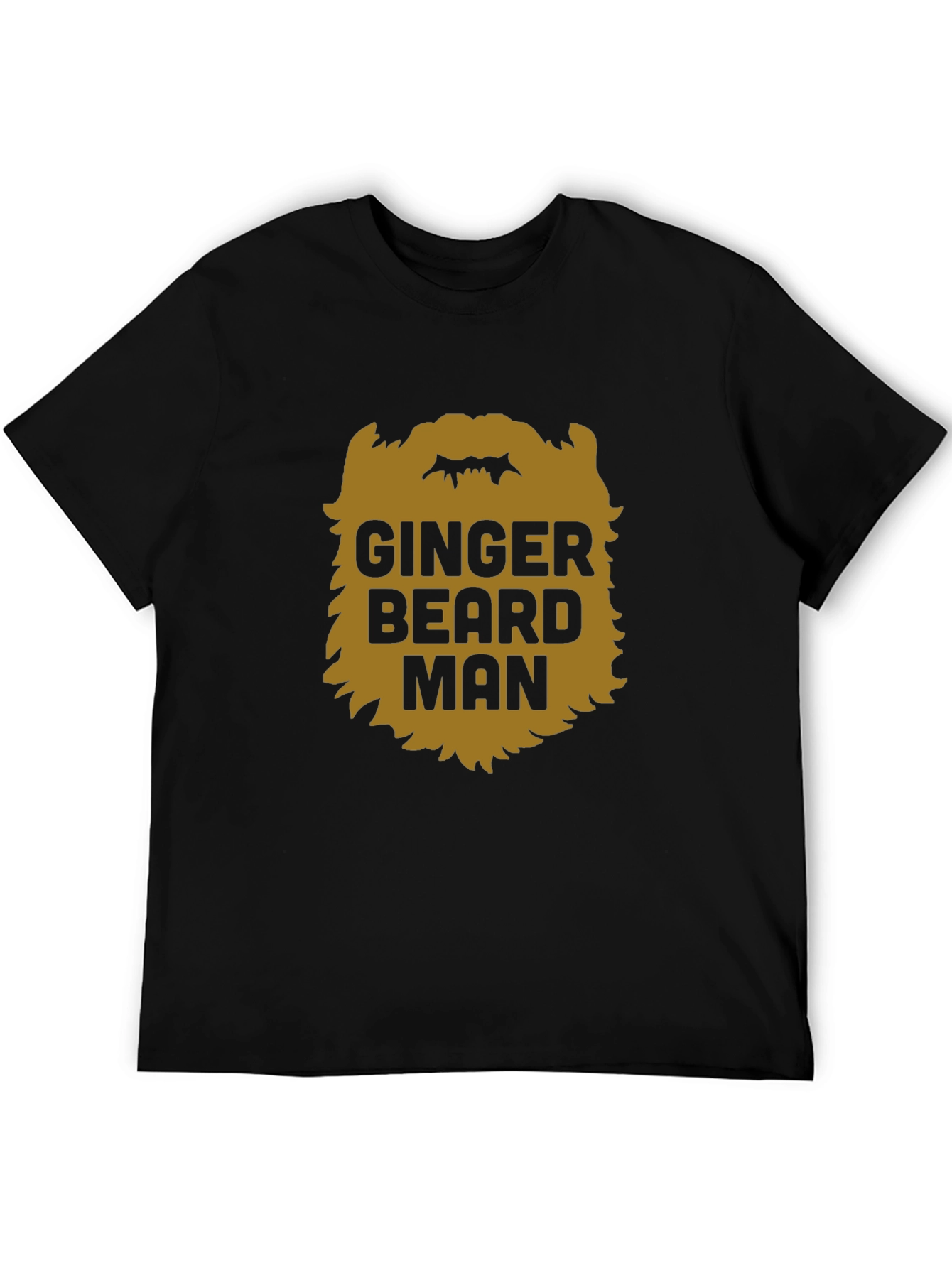 Ginger Beard Man Black T-Shirt