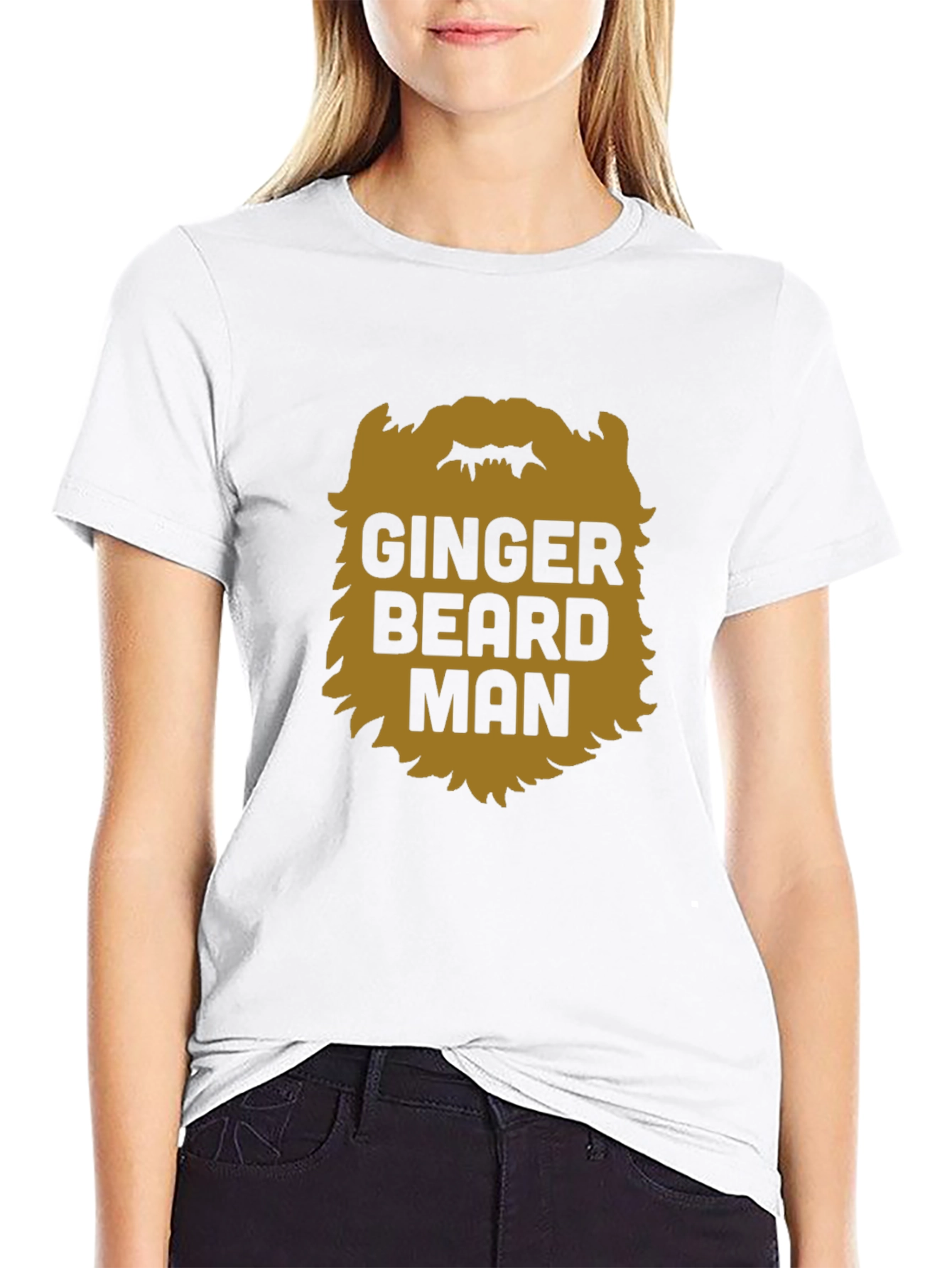 Ginger Beard Man Black T-Shirt